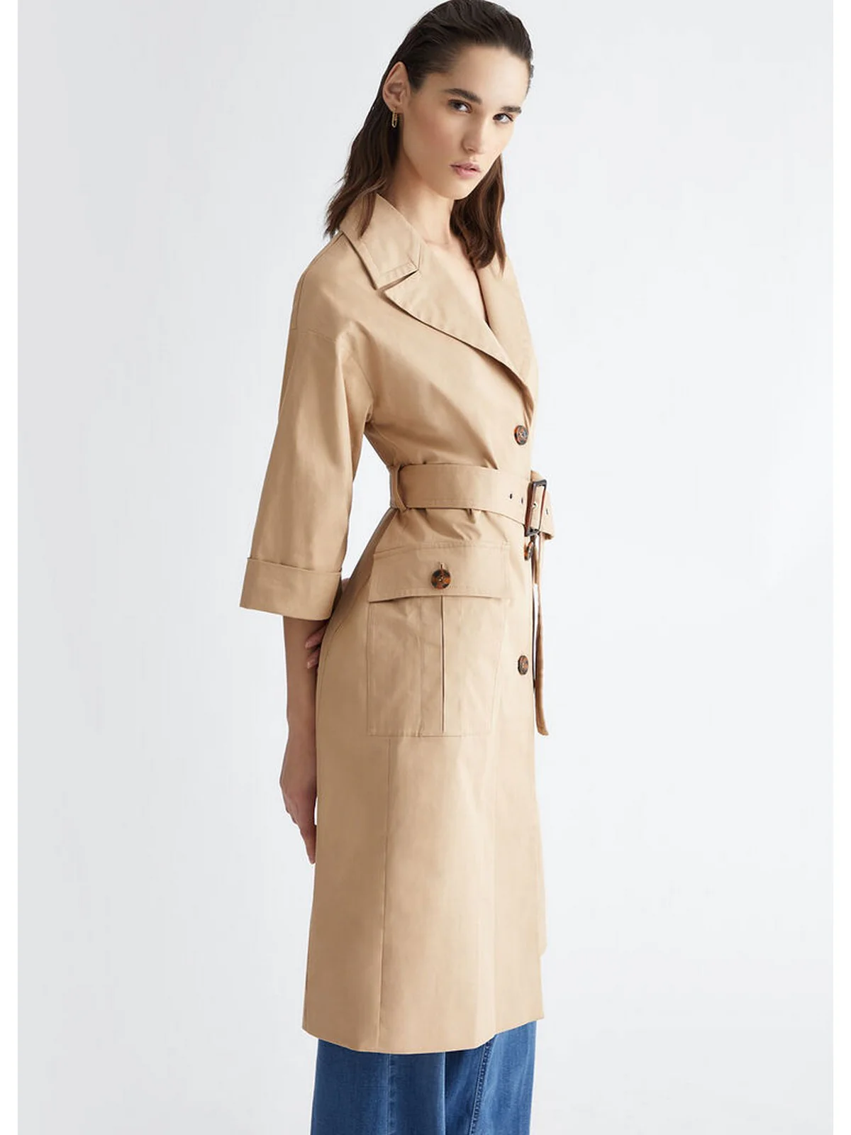 LIU JO BLACK Trench Donna  CA4352TS049 41209 Beige - Image 3