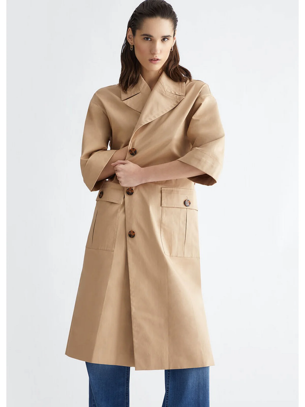 LIU JO BLACK Trench Donna  CA4352TS049 41209 Beige - Image 4