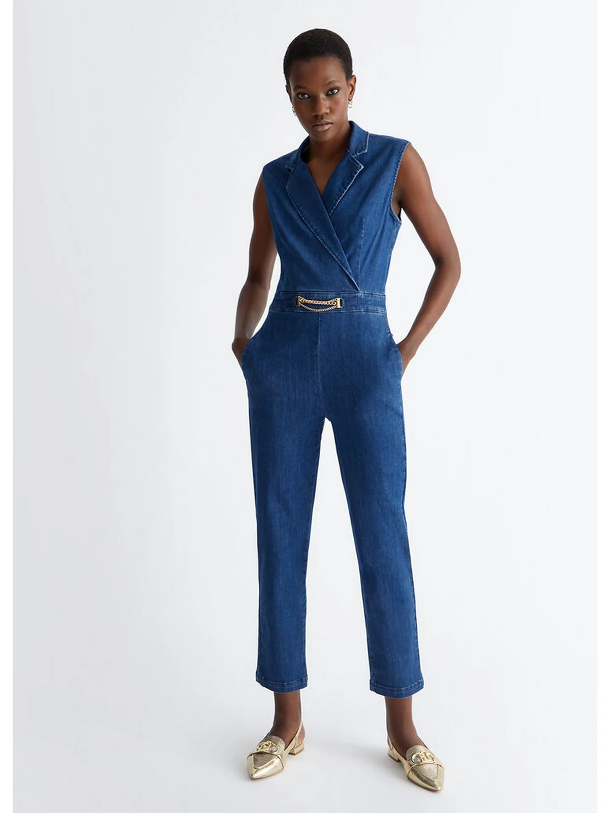LIU JO BLUE DENIM Abito Donna  UA4106D4611 78193 Blu - Image 3
