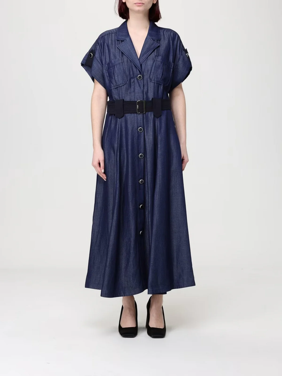 LIU JO BLUE DENIM Abito Donna UA6315D0335 77000 NORMAL WASH - Image 3