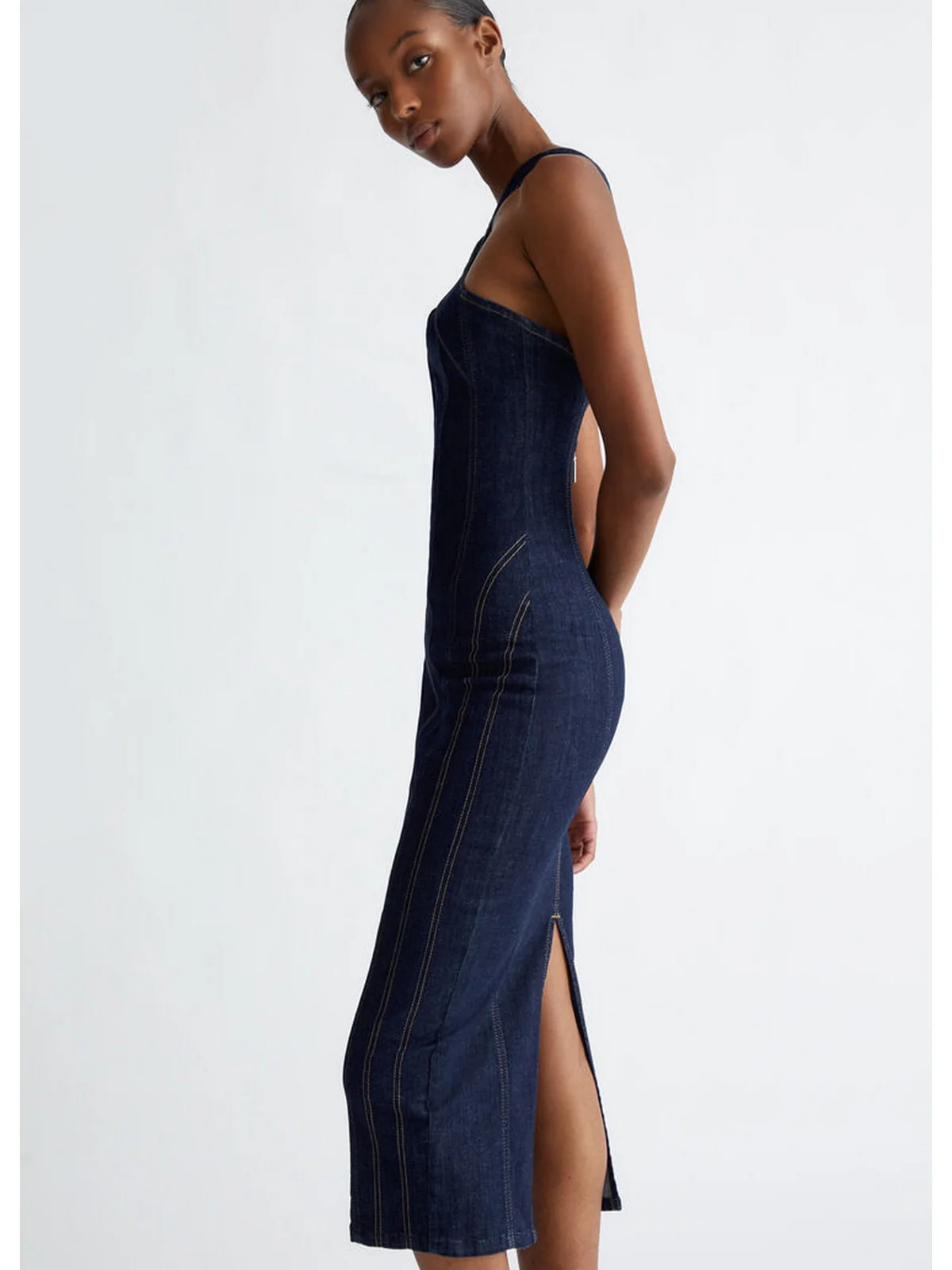 LIU JO BLUE DENIM Abito Donna  UF4156D4925 77000 Blu - Image 2