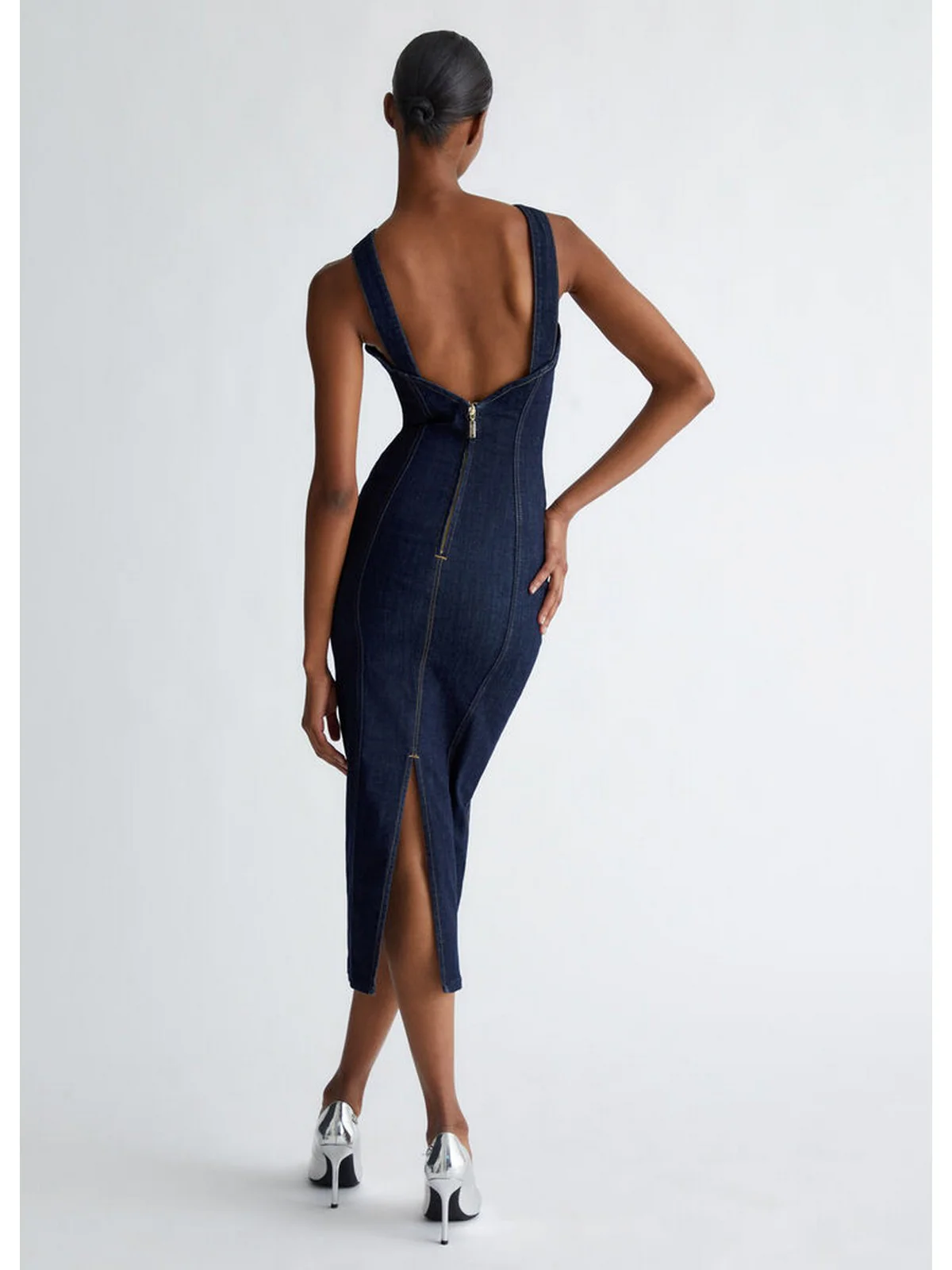LIU JO BLUE DENIM Abito Donna  UF4156D4925 77000 Blu - Image 4