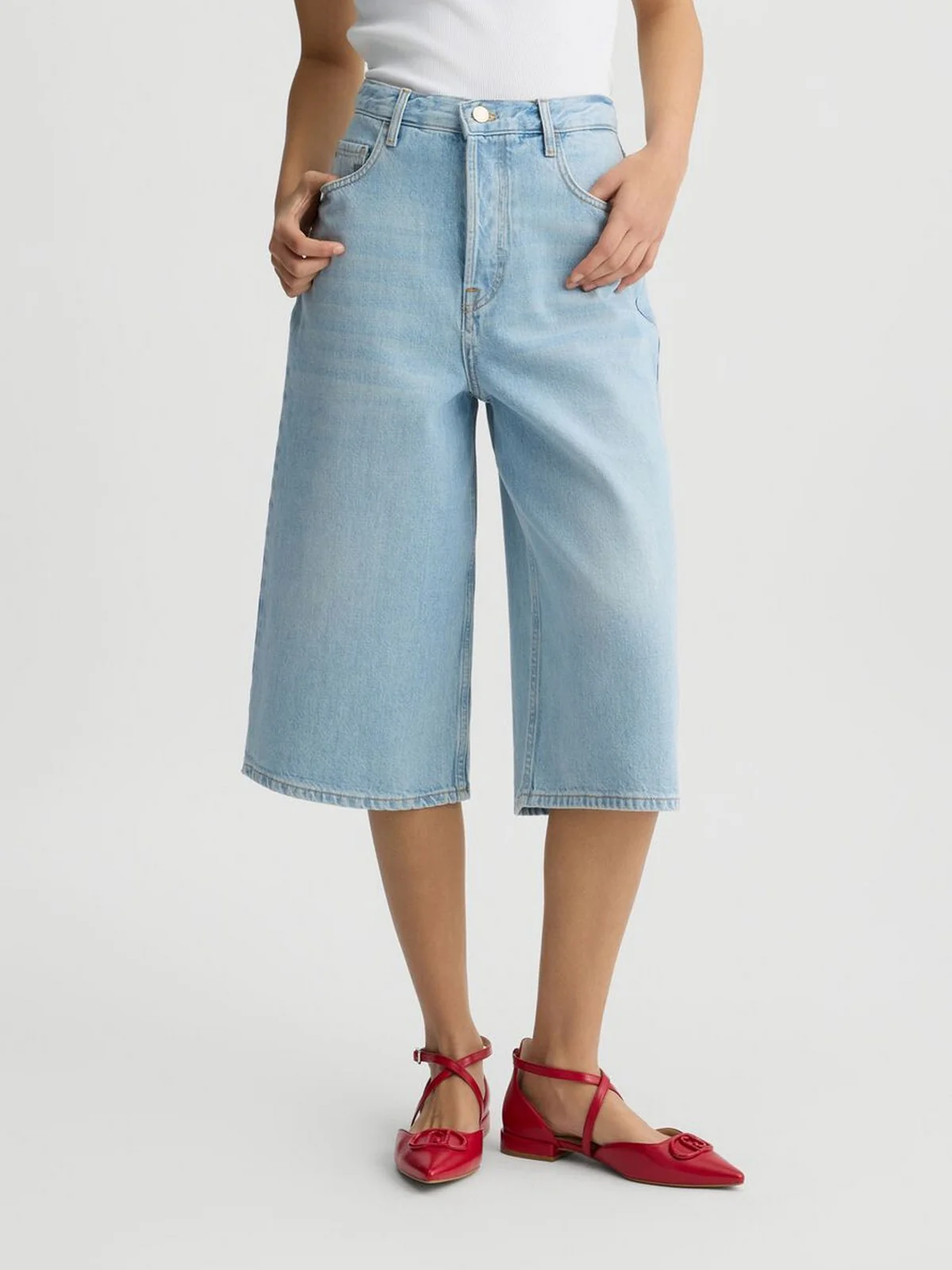 LIU JO BLUE DENIM Bermuda Donna  UA5187D4854 78840 Blu - Image 2