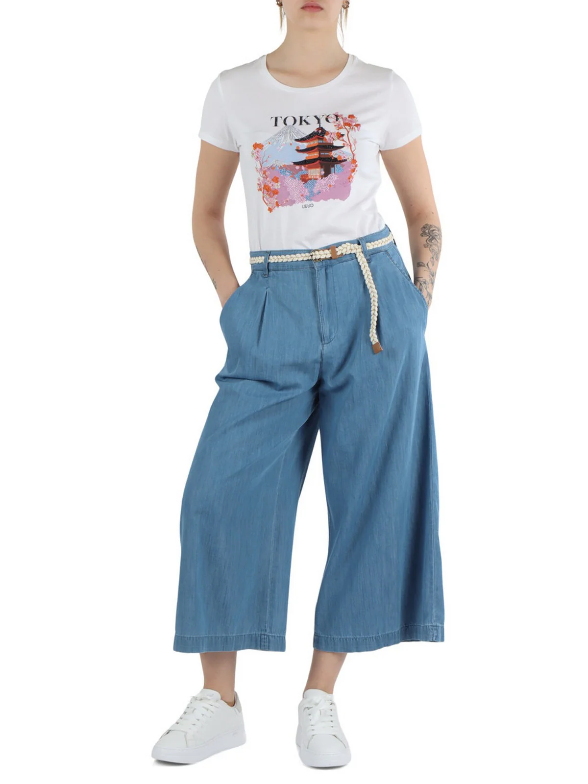 LIU JO BLUE DENIM Bermuda Donna  UA5213D3202 78832 Blu - Image 3