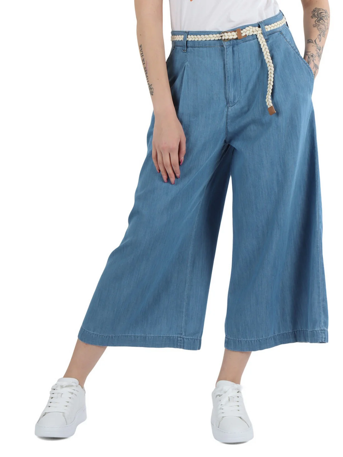 LIU JO BLUE DENIM Bermuda Donna  UA5213D3202 78832 Blu - Image 4