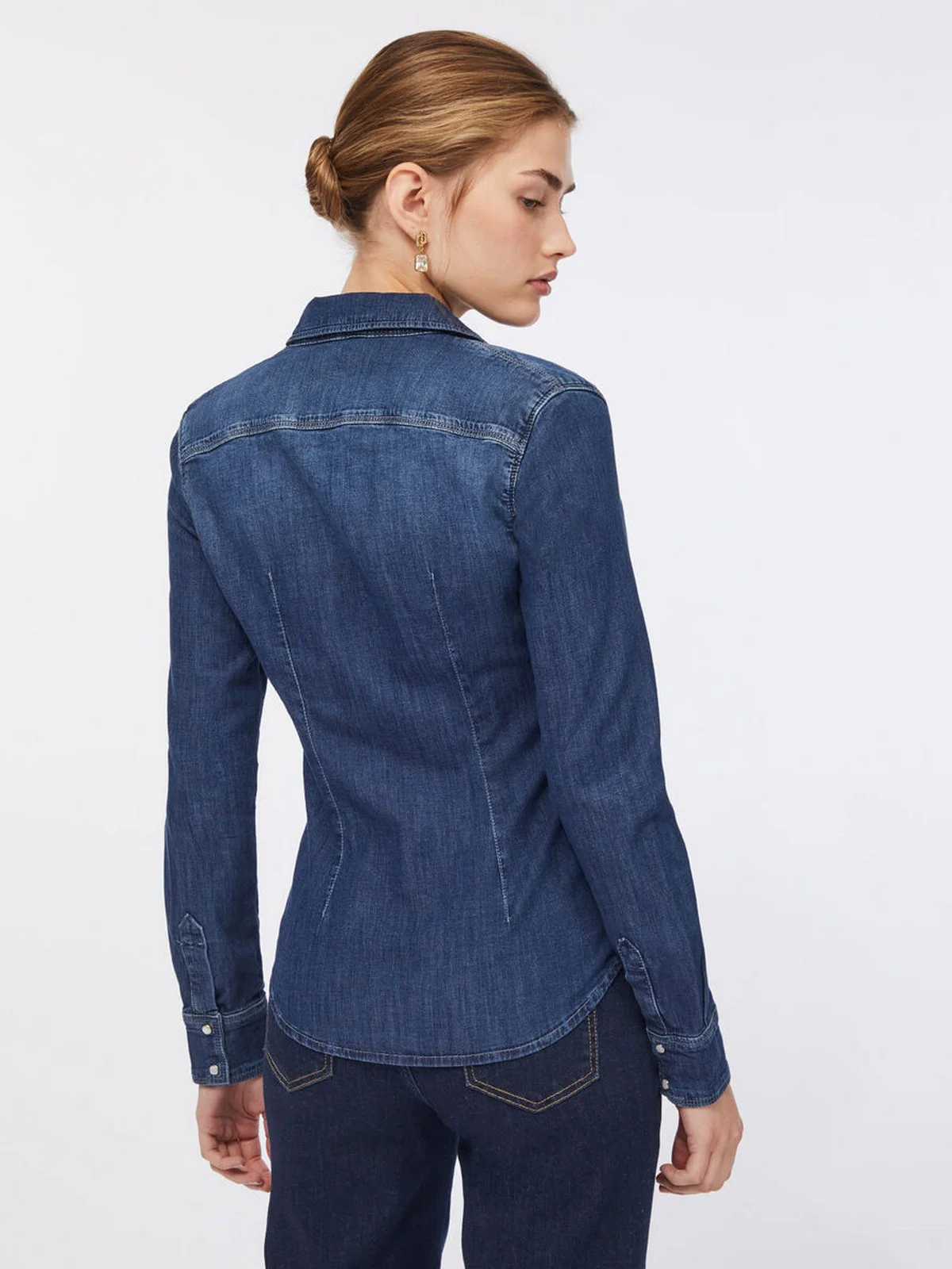 LIU JO BLUE DENIM Camicia Donna  UXX046D4051 77917 DEN.BLUE SING WASH - Image 6