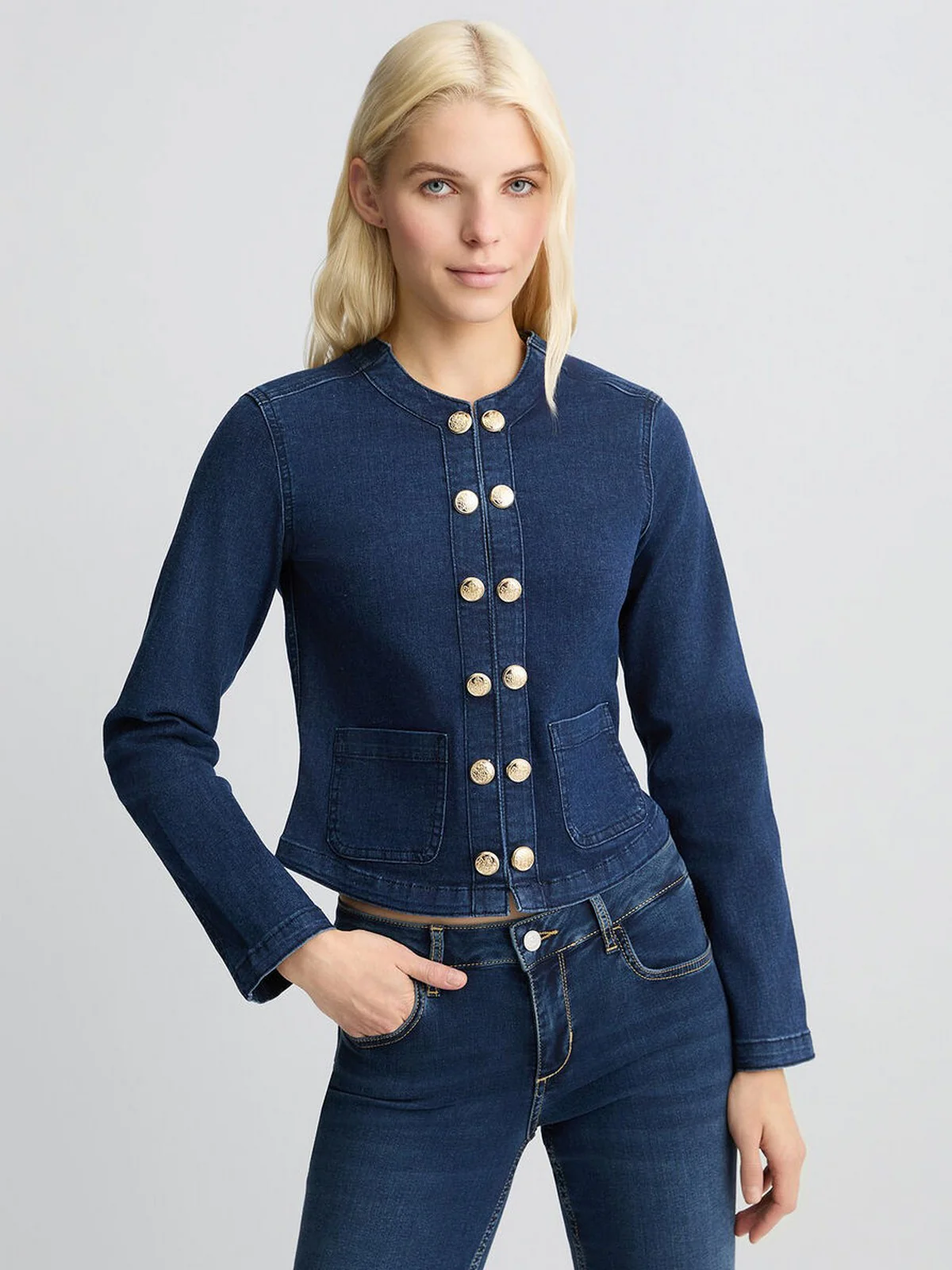 LIU JO BLUE DENIM Giacca Donna  UA5085D4925 78816 Blu - Image 2