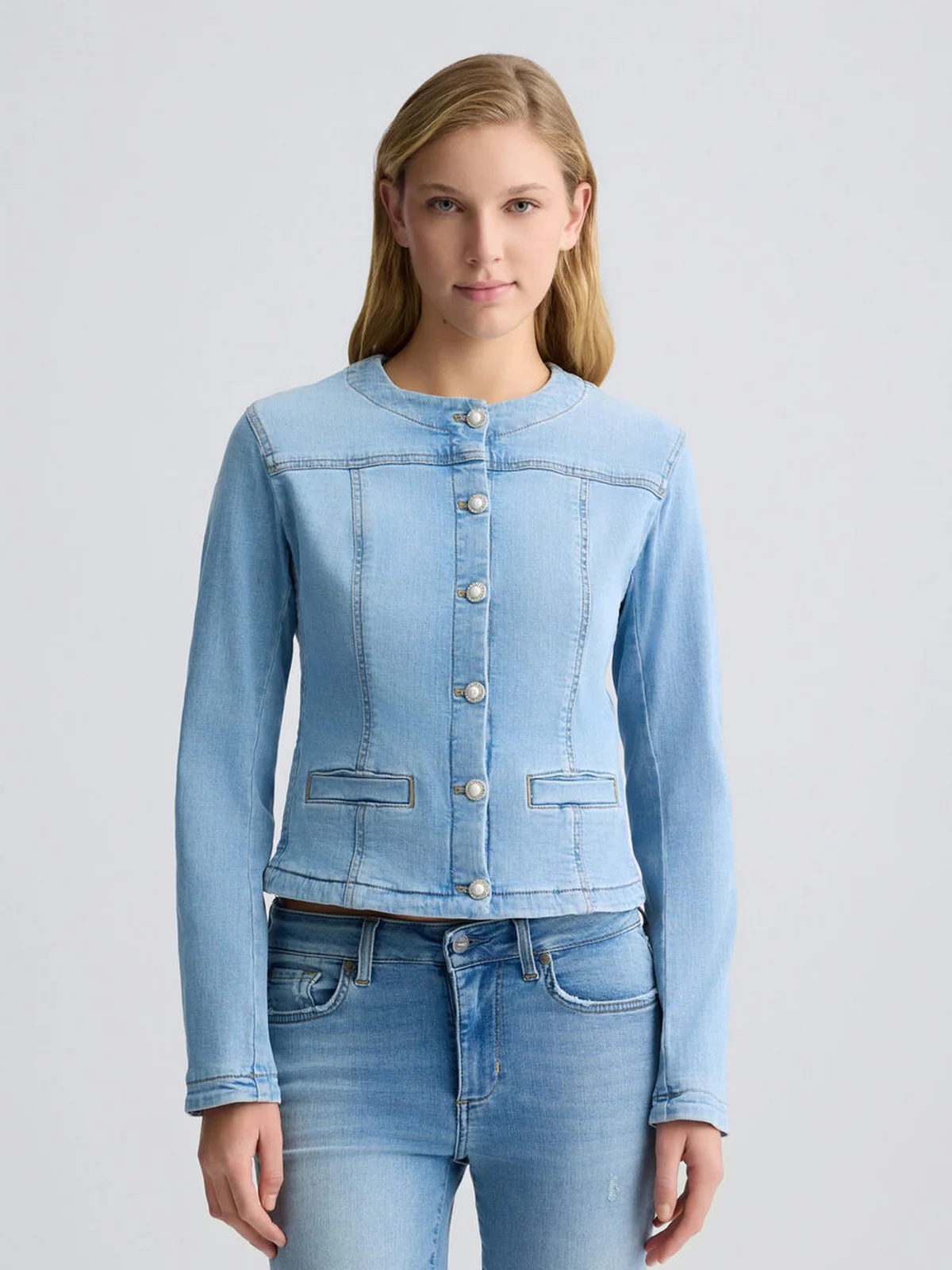 LIU JO BLUE DENIM Giacca Donna  UA5135D4448 78861 Blu - Image 2