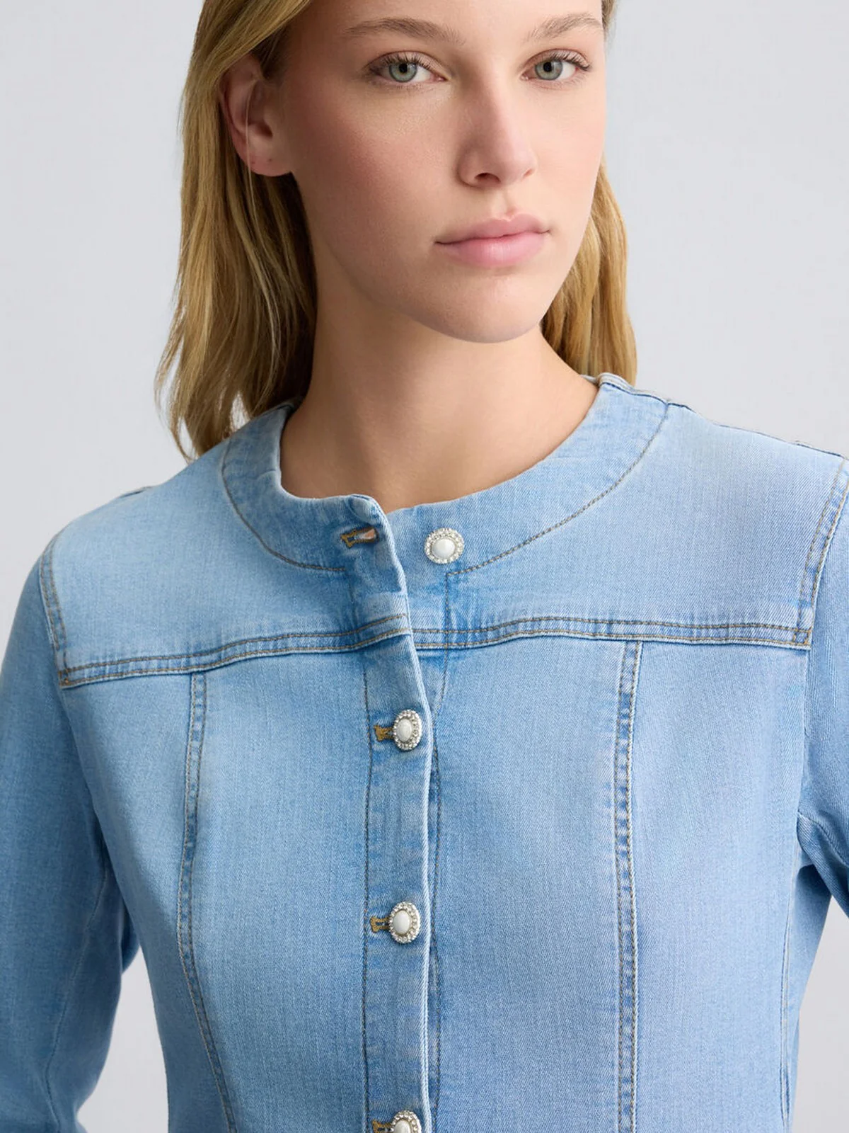 LIU JO BLUE DENIM Giacca Donna  UA5135D4448 78861 Blu - Image 4