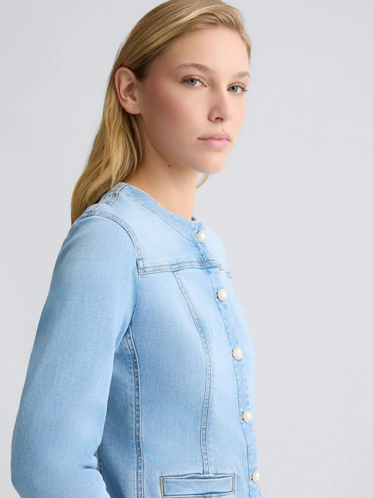LIU JO BLUE DENIM Giacca Donna  UA5135D4448 78861 Blu - Image 5