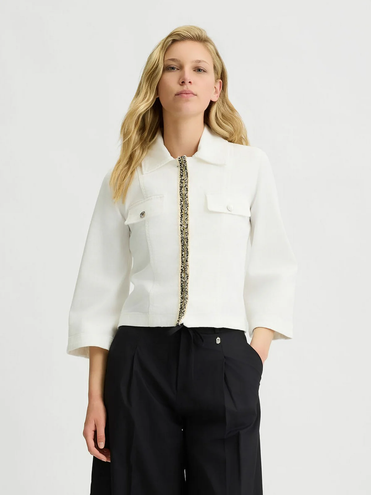 LIU JO BLUE DENIM Giacca Donna  UA5242D4448 10701 Bianco - Image 2