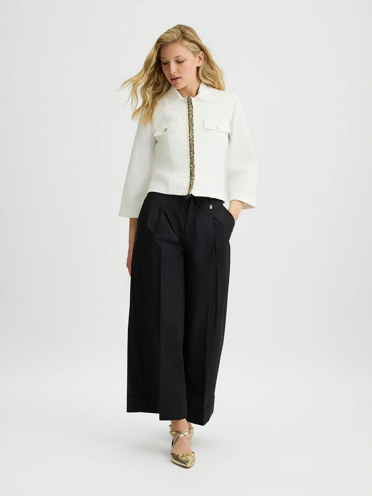 LIU JO BLUE DENIM Giacca Donna  UA5242D4448 10701 Bianco - Image 5