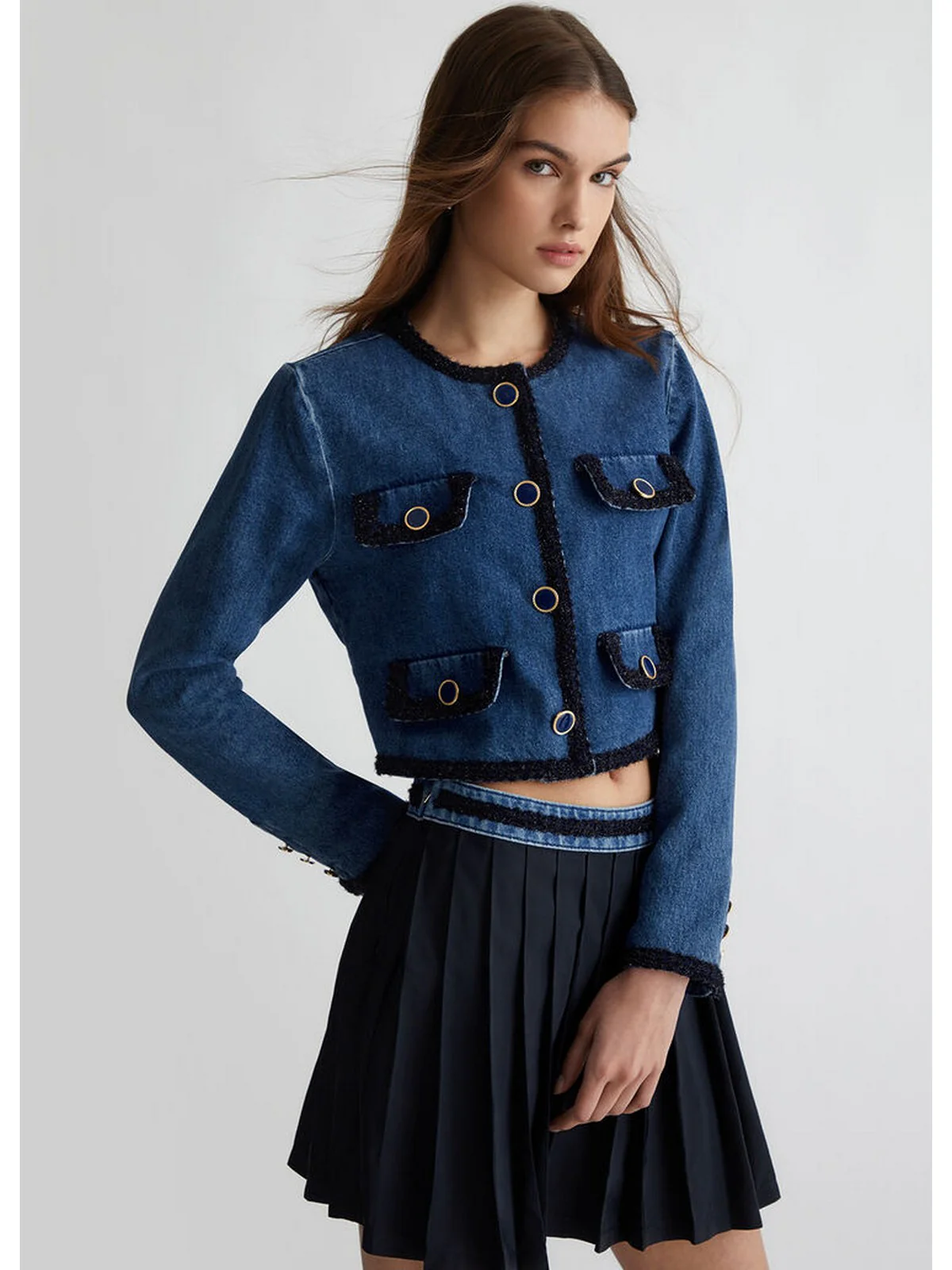 LIU JO BLUE DENIM Giacca Donna  UF4136D4929 78767 Blu - Image 6