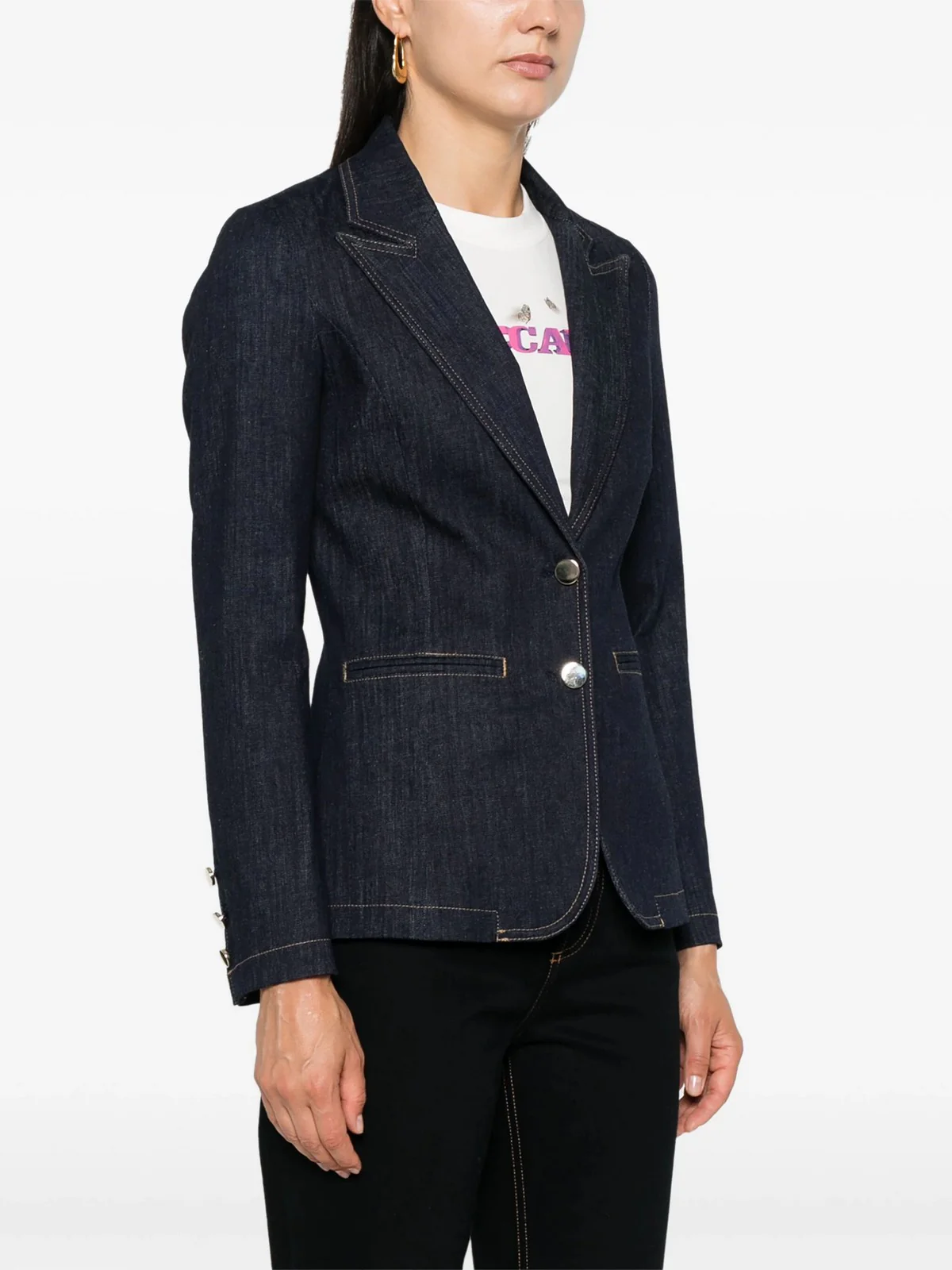 LIU JO BLUE DENIM Giacca Donna  UF4157D4925 77000 Blu - Image 2