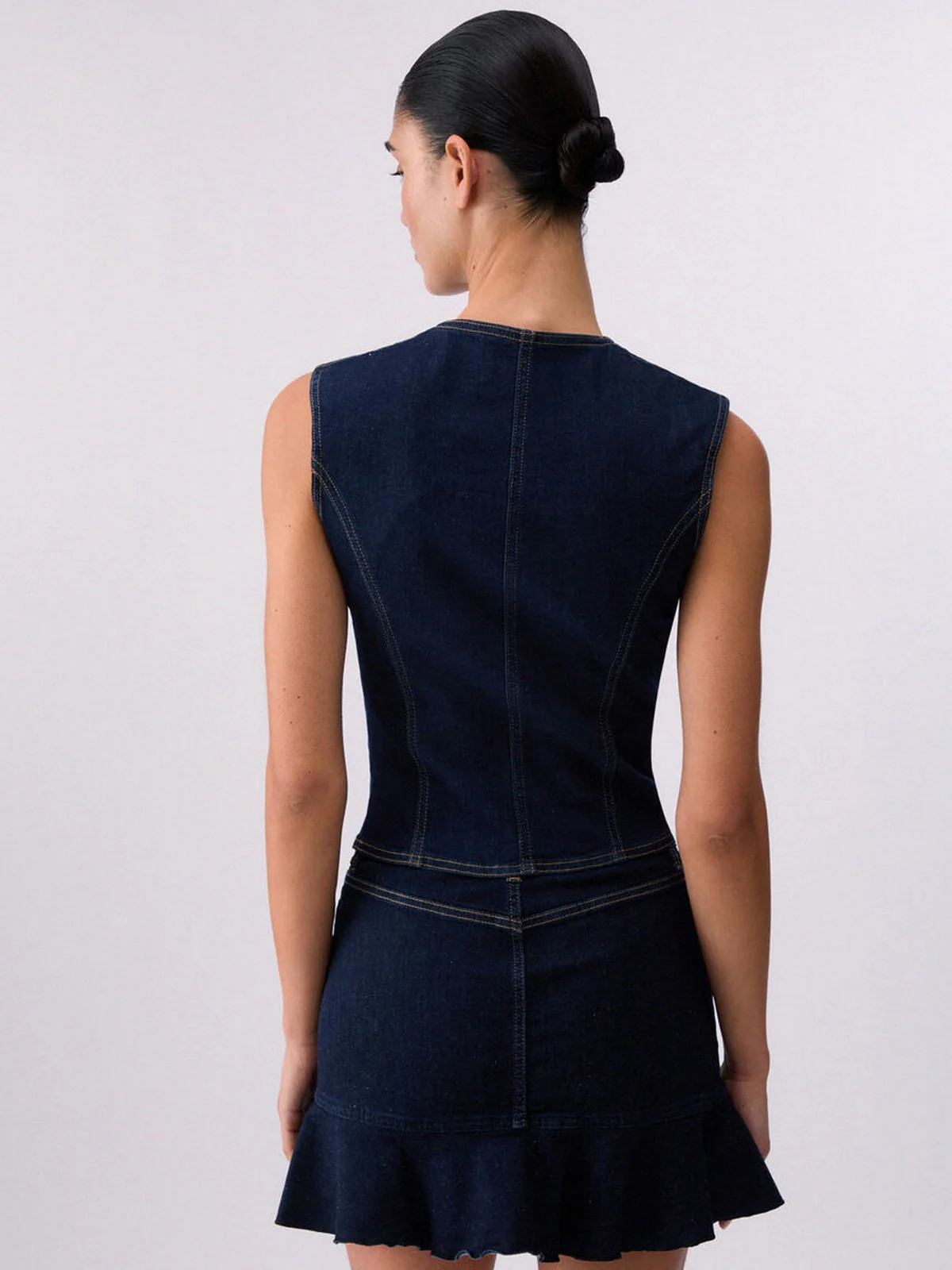 LIU JO BLUE DENIM Gilet Donna  UA6345D4925 77000 NORMAL WASH - Image 4