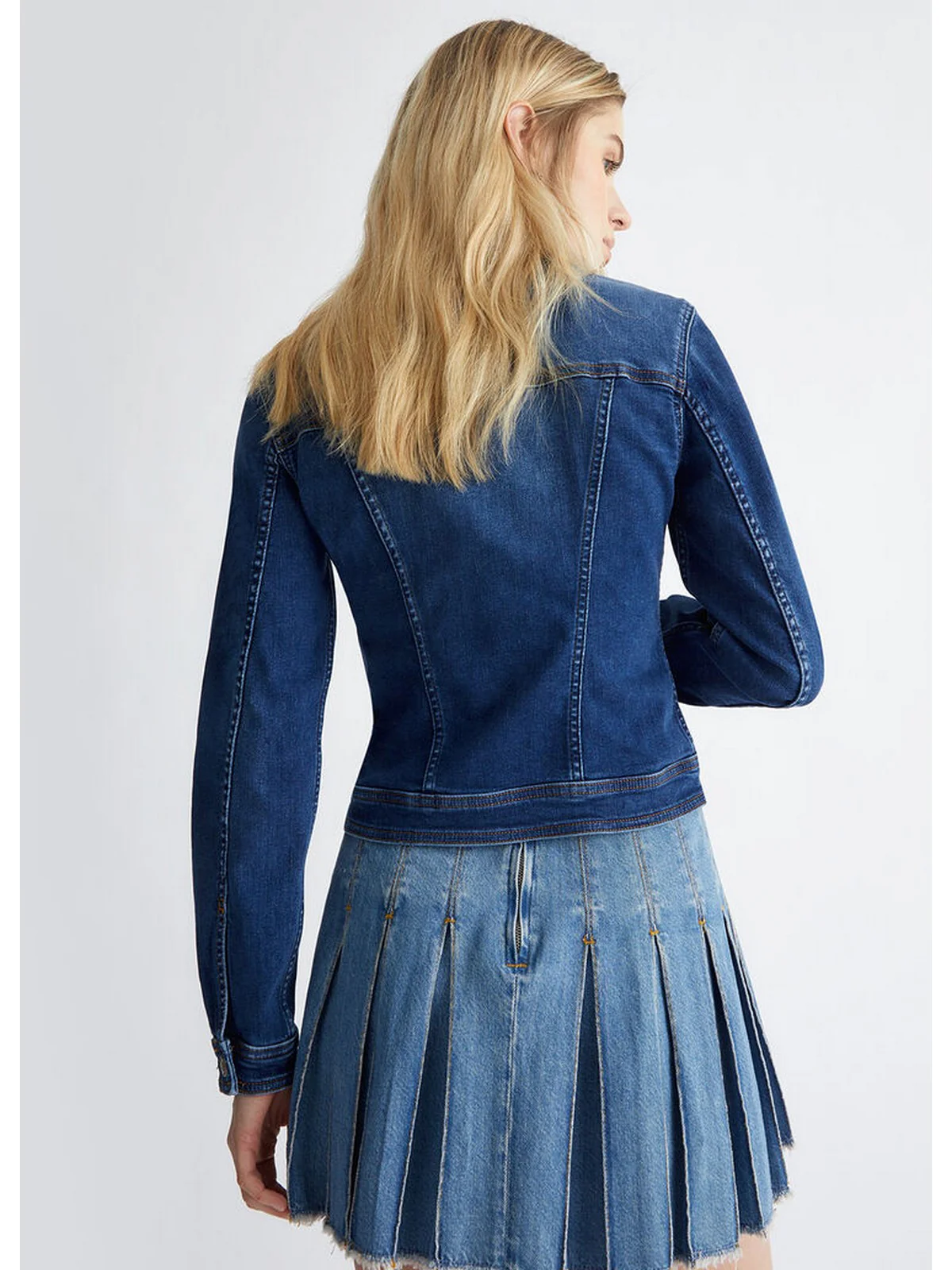 LIU JO BLUE DENIM Giubbino Donna UA4046D4615 78701 Blu - Image 4