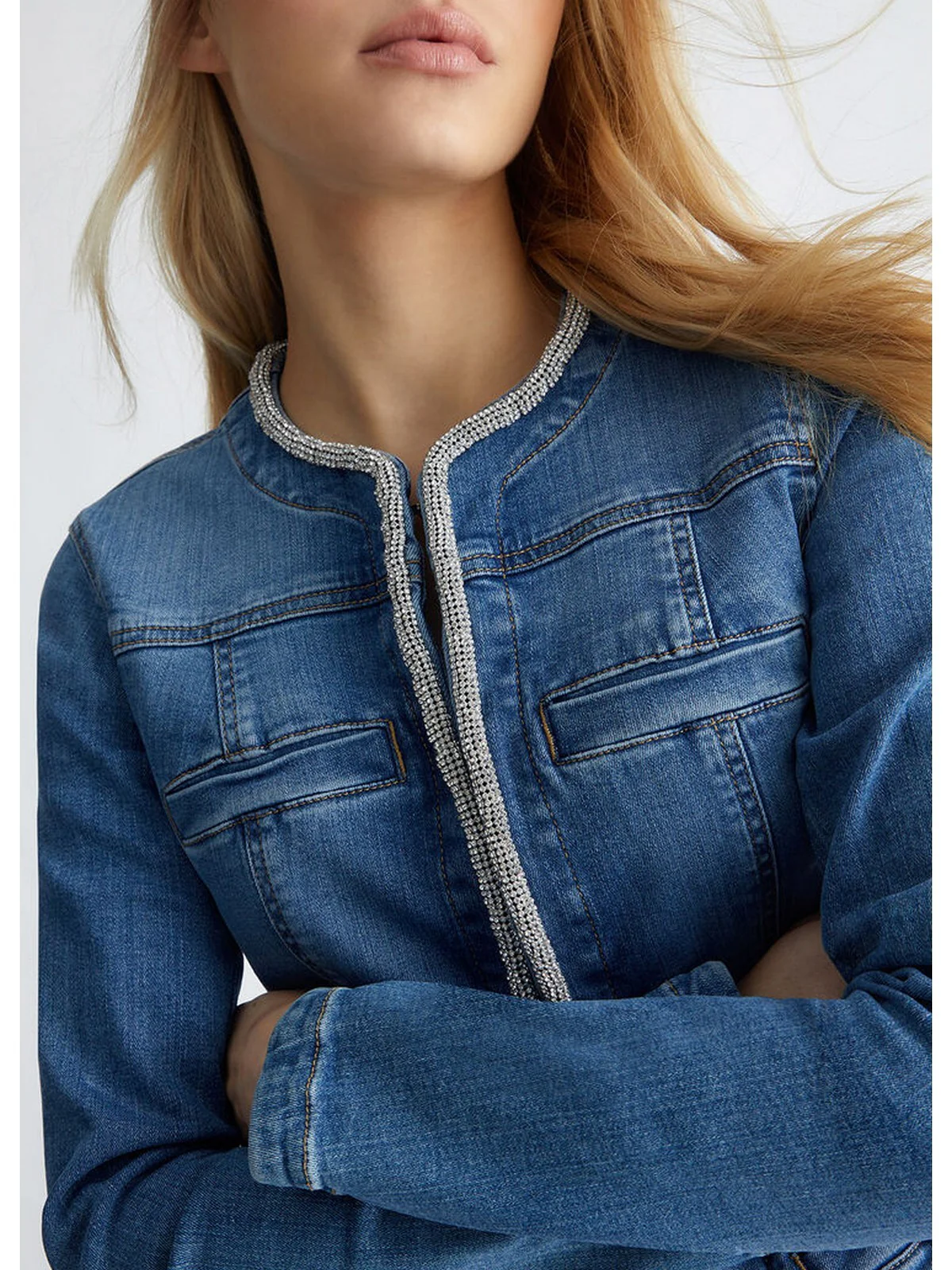 LIU JO BLUE DENIM Giubbino Donna  UA4196D4448 78713 Blu - Image 2