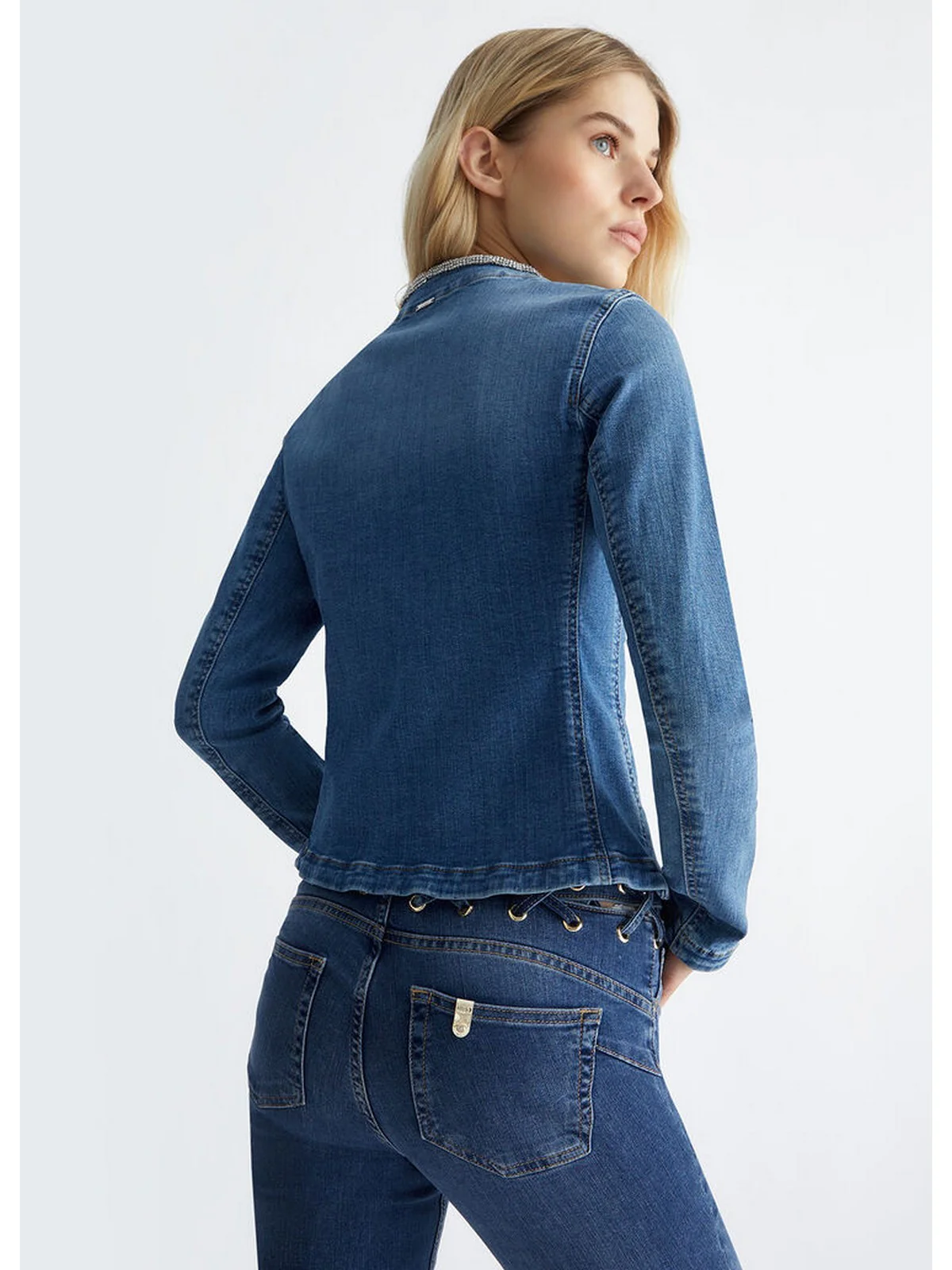 LIU JO BLUE DENIM Giubbino Donna  UA4196D4448 78713 Blu - Image 5