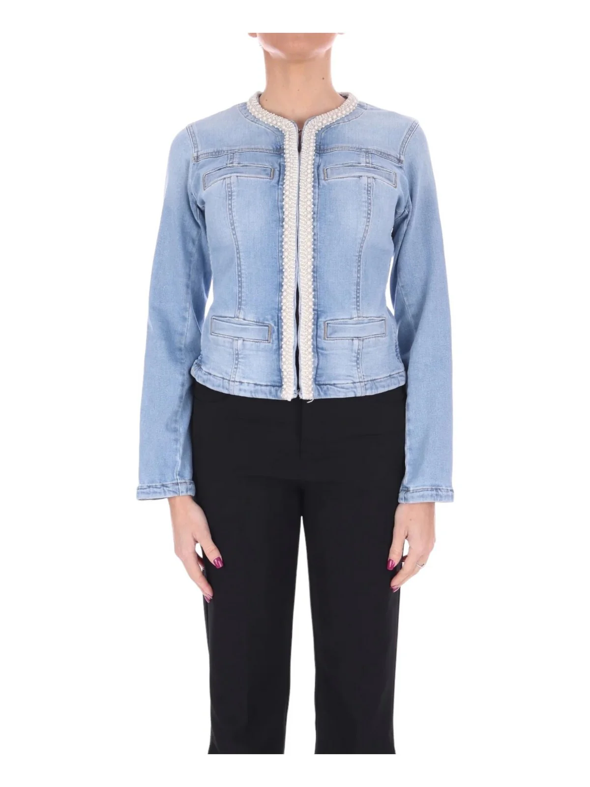LIU JO BLUE DENIM Giubbino Donna UA4196D4448 78714 Blu - Image 2