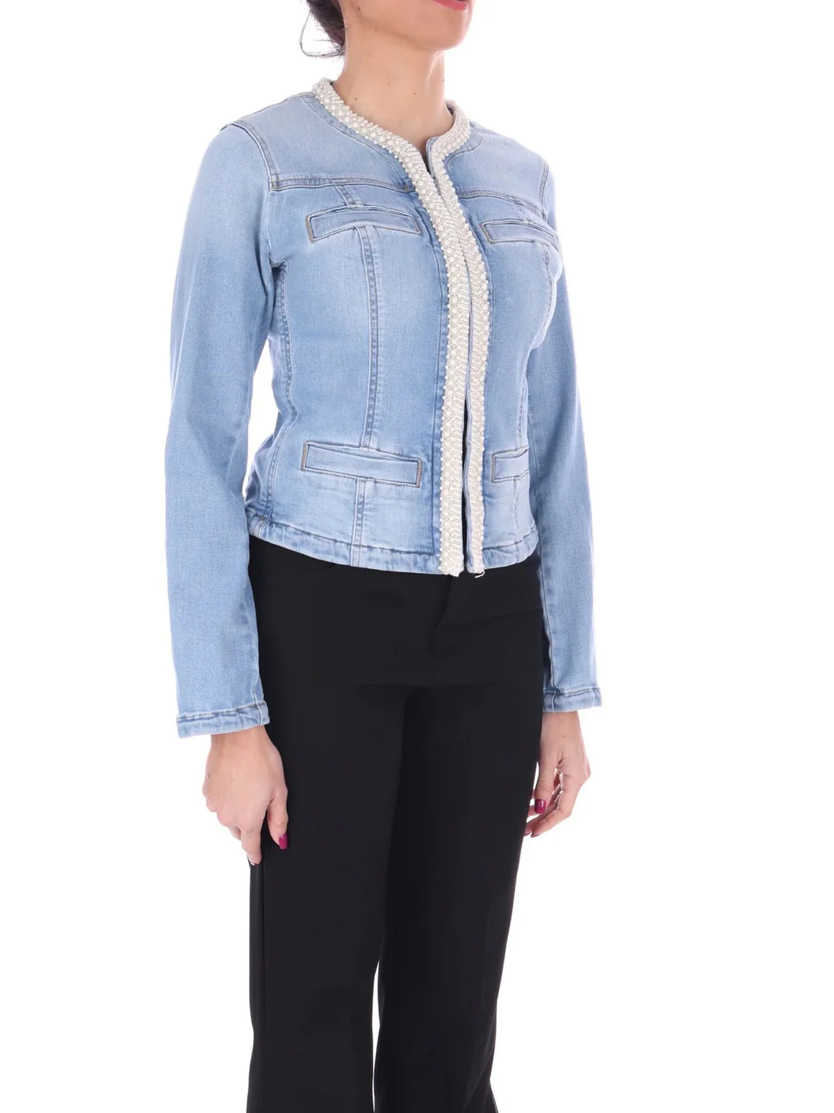 LIU JO BLUE DENIM Giubbino Donna UA4196D4448 78714 Blu - Image 3