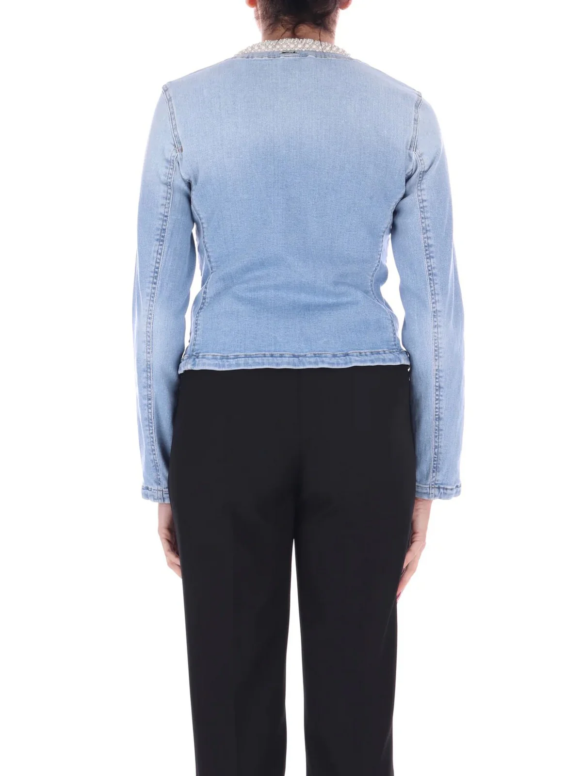 LIU JO BLUE DENIM Giubbino Donna UA4196D4448 78714 Blu - Image 4