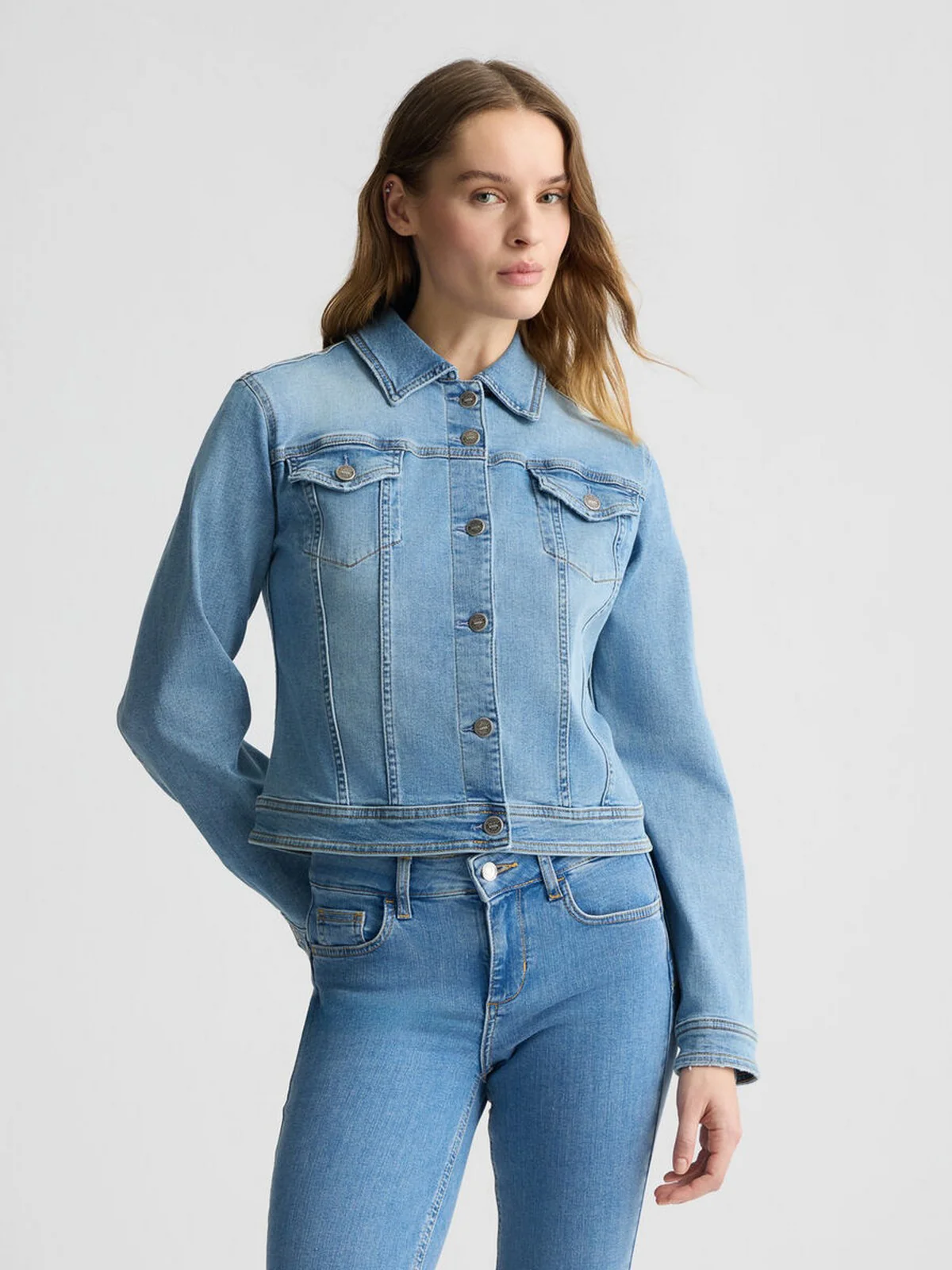 LIU JO BLUE DENIM Giubbino Donna UA5046DS615 78848 Blu - Image 2