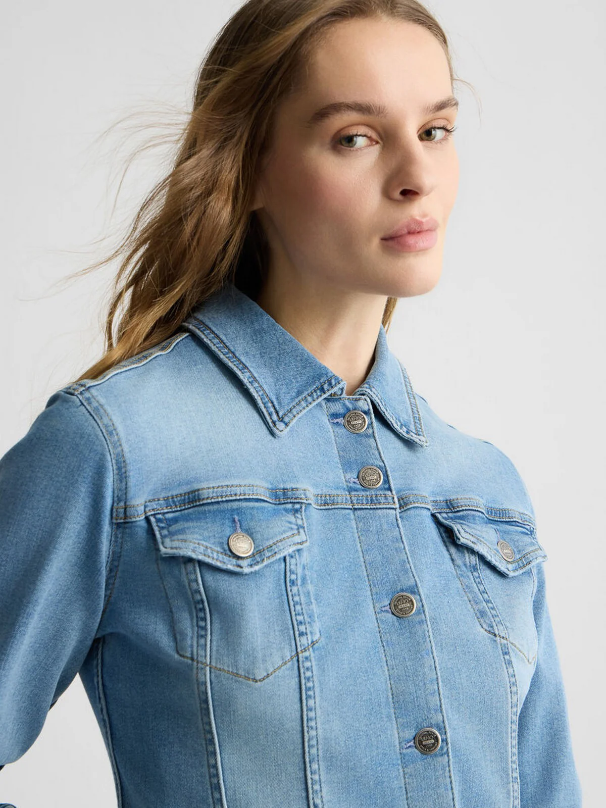LIU JO BLUE DENIM Giubbino Donna UA5046DS615 78848 Blu - Image 4