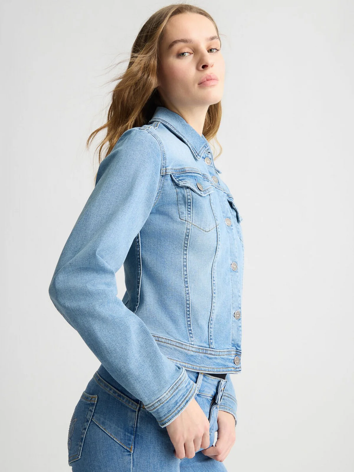 LIU JO BLUE DENIM Giubbino Donna UA5046DS615 78848 Blu - Image 5