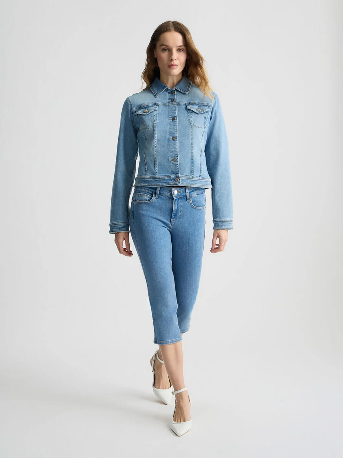 LIU JO BLUE DENIM Giubbino Donna UA5046DS615 78848 Blu - Image 7