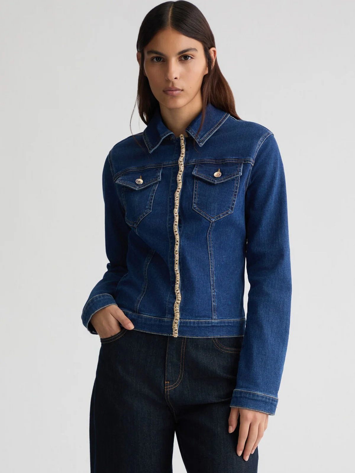 LIU JO BLUE DENIM Giubbino Donna  UA5143D0243 78828 Blu - Image 2
