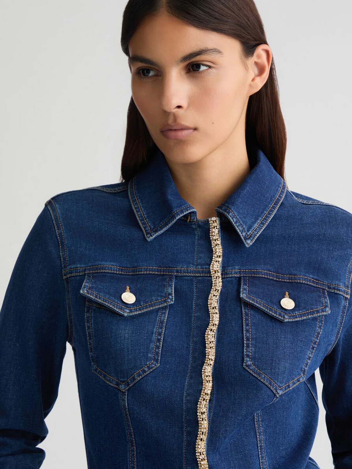LIU JO BLUE DENIM Giubbino Donna  UA5143D0243 78828 Blu - Image 4