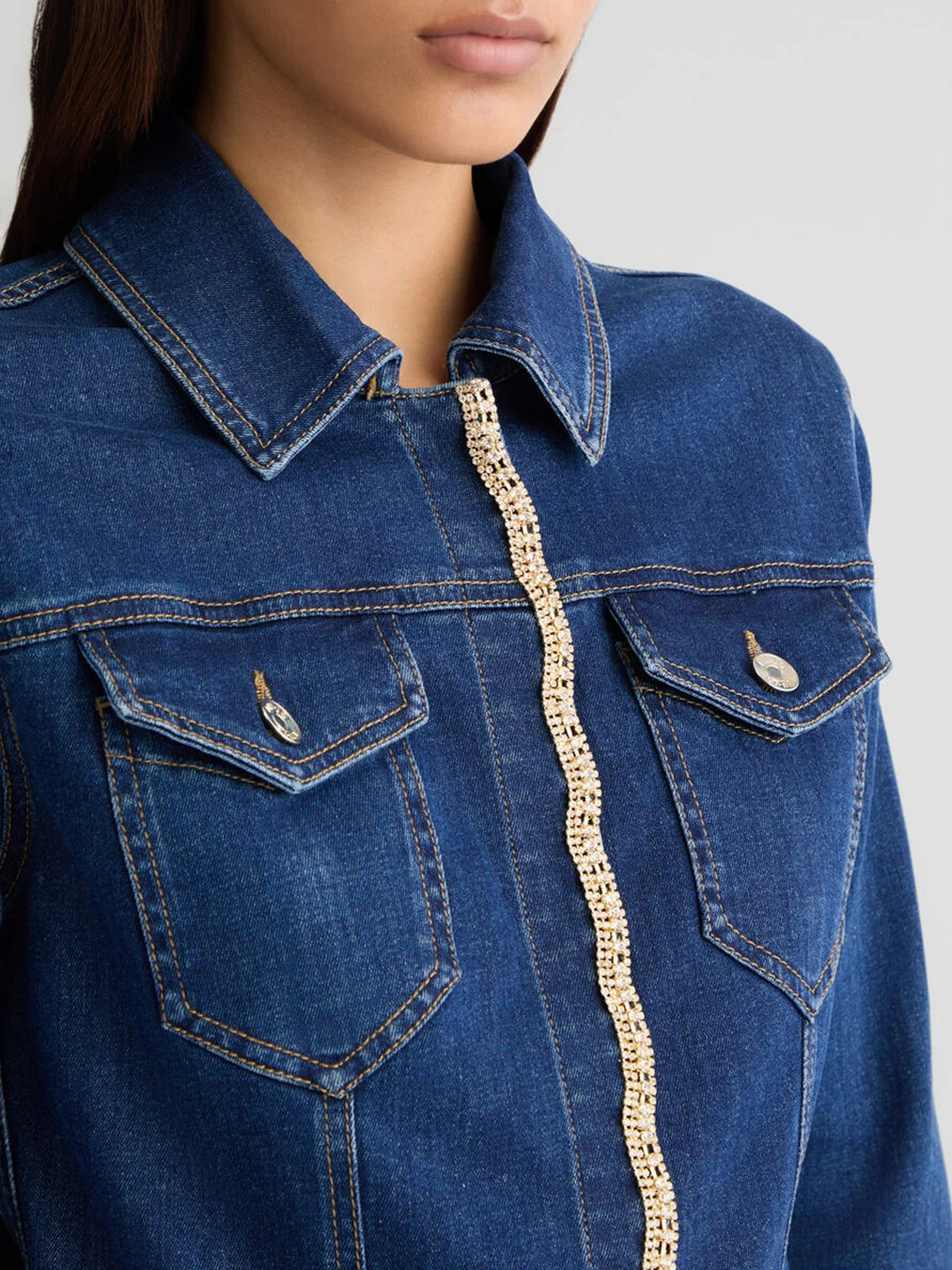 LIU JO BLUE DENIM Giubbino Donna  UA5143D0243 78828 Blu - Image 6