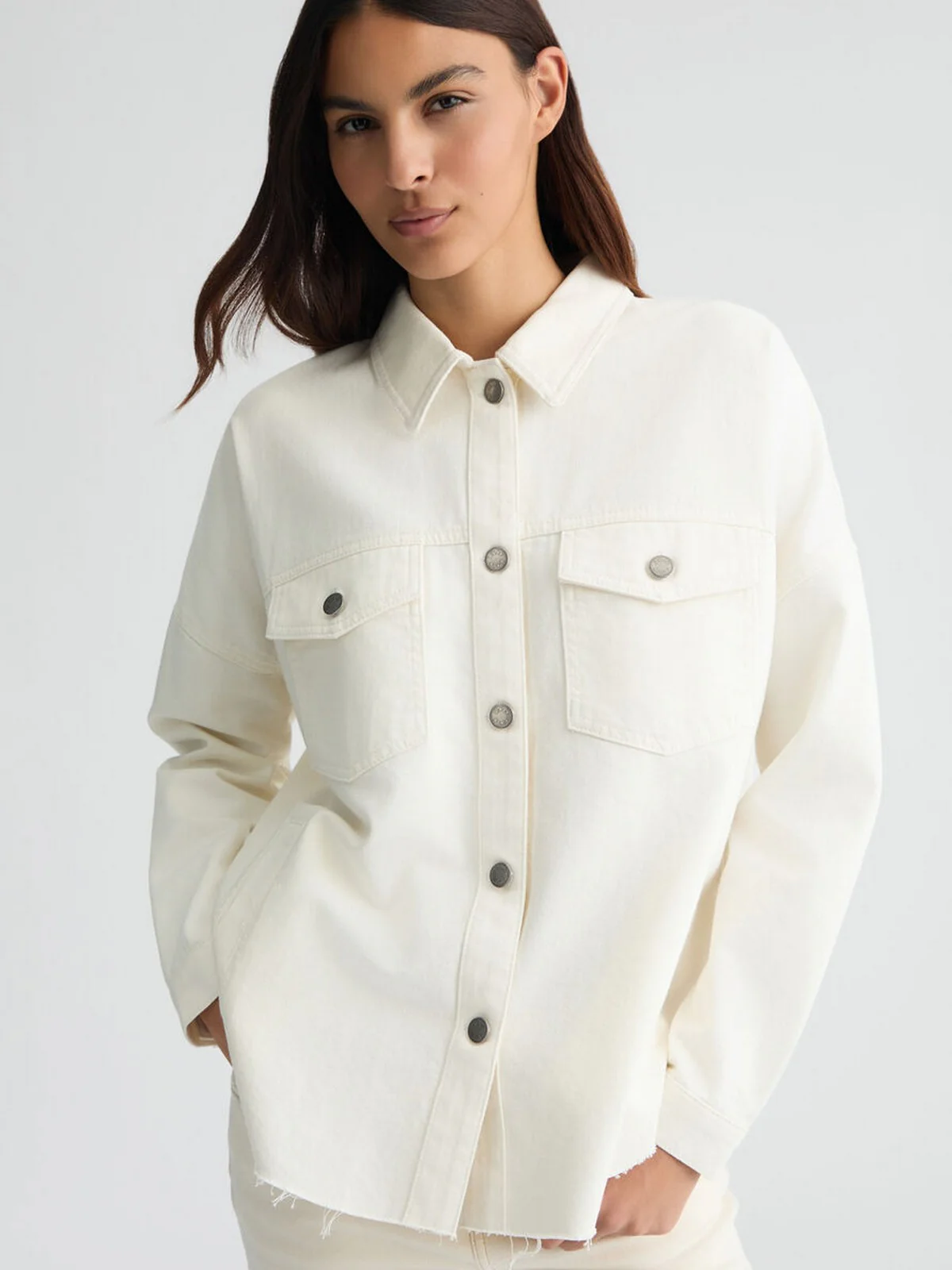 LIU JO BLUE DENIM Giubbino Donna  UA5165DS069 10701 Bianco - Image 5