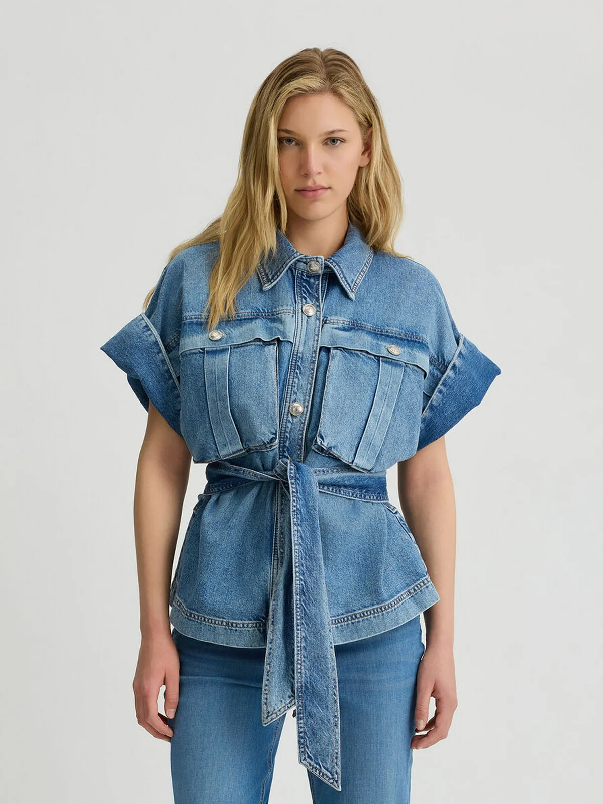 LIU JO BLUE DENIM Giubbino Donna  UA5192D4990 78841 Blu - Image 2