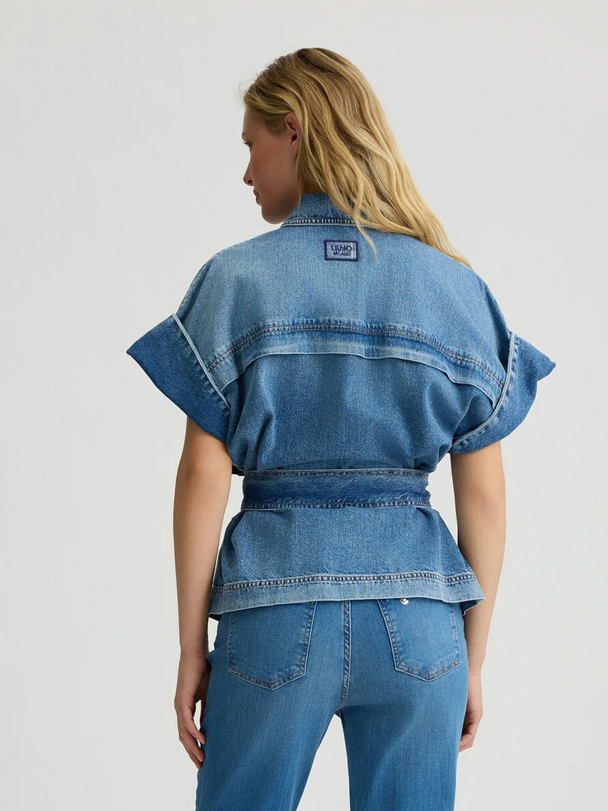 LIU JO BLUE DENIM Giubbino Donna  UA5192D4990 78841 Blu - Image 3