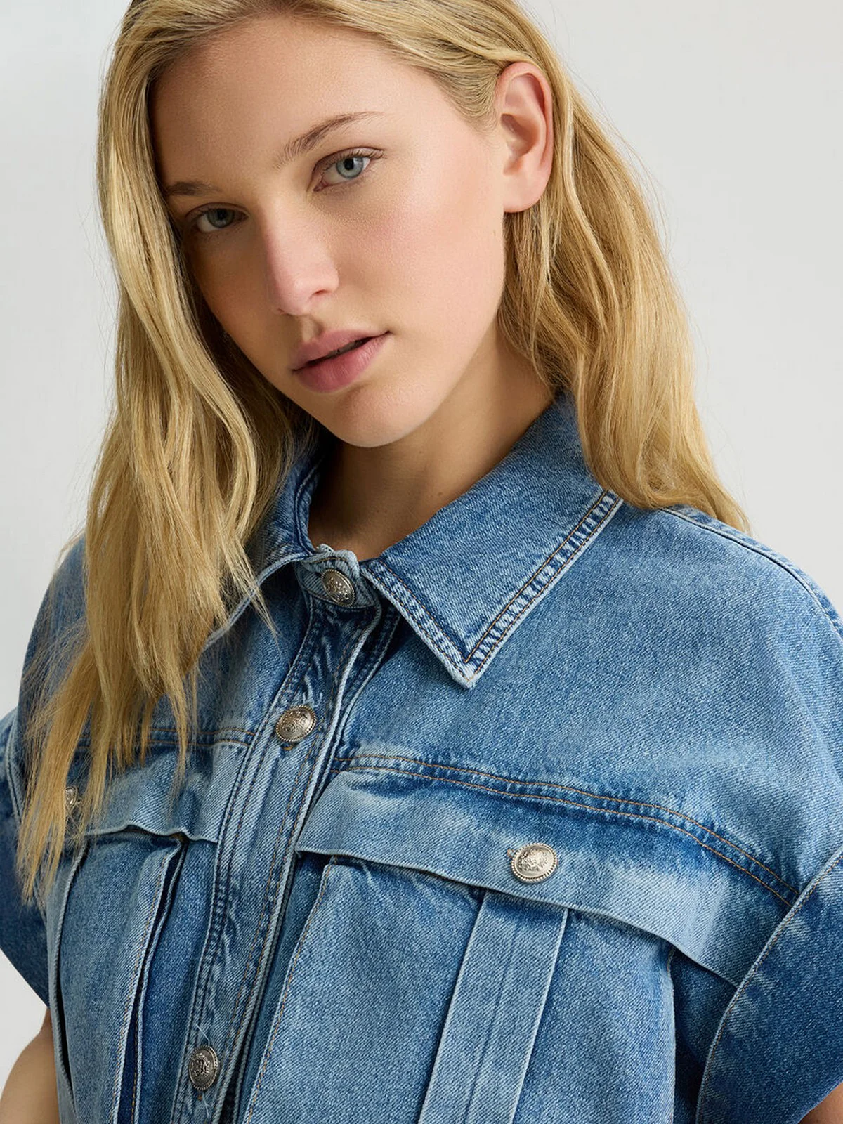 LIU JO BLUE DENIM Giubbino Donna  UA5192D4990 78841 Blu - Image 4