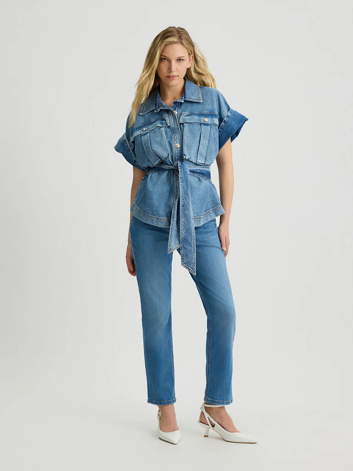 LIU JO BLUE DENIM Giubbino Donna  UA5192D4990 78841 Blu - Image 5