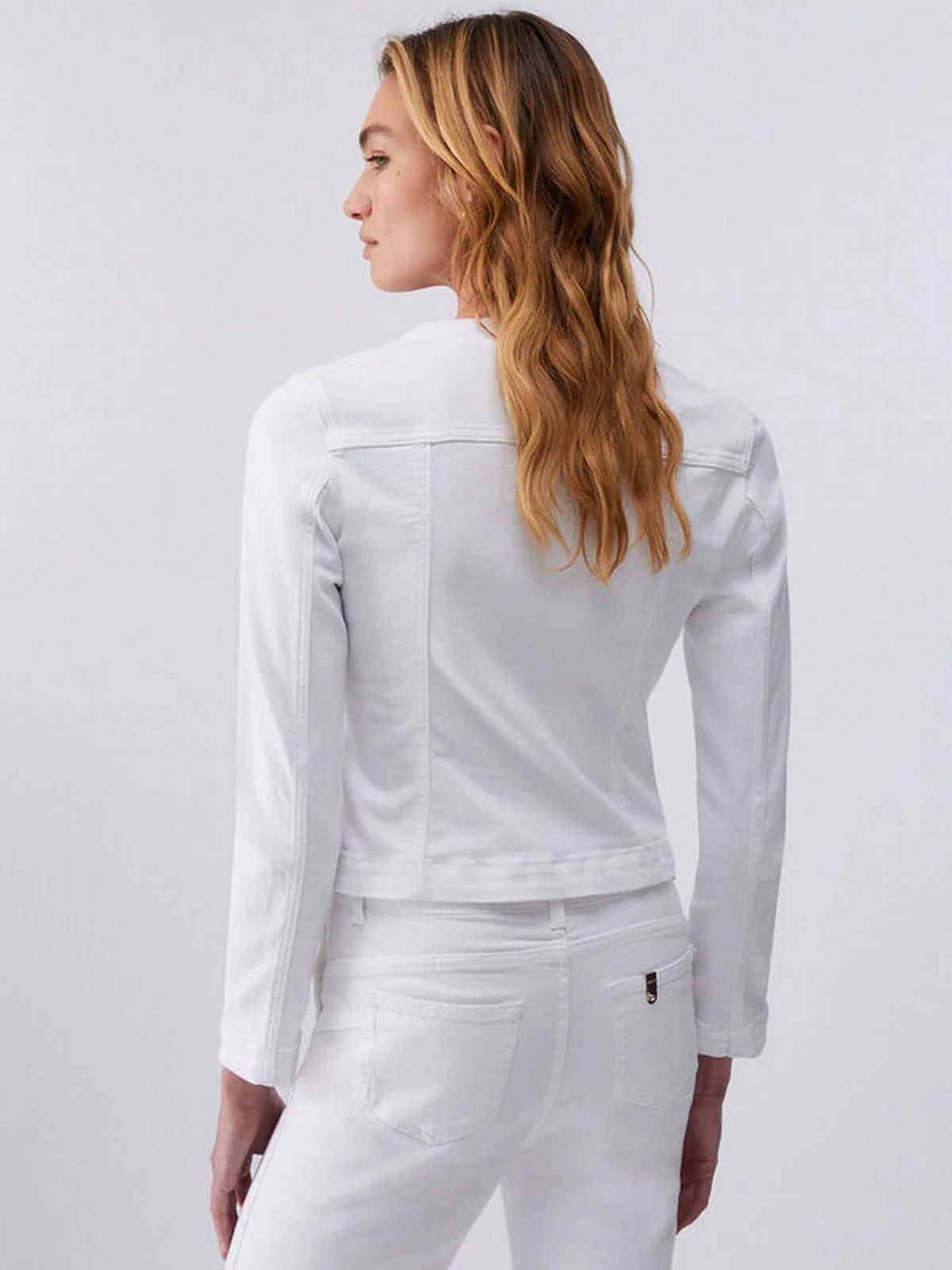 LIU JO BLUE DENIM Giubbino Donna  UA6260D0275 11111 BIANCO OTTICO - Image 6