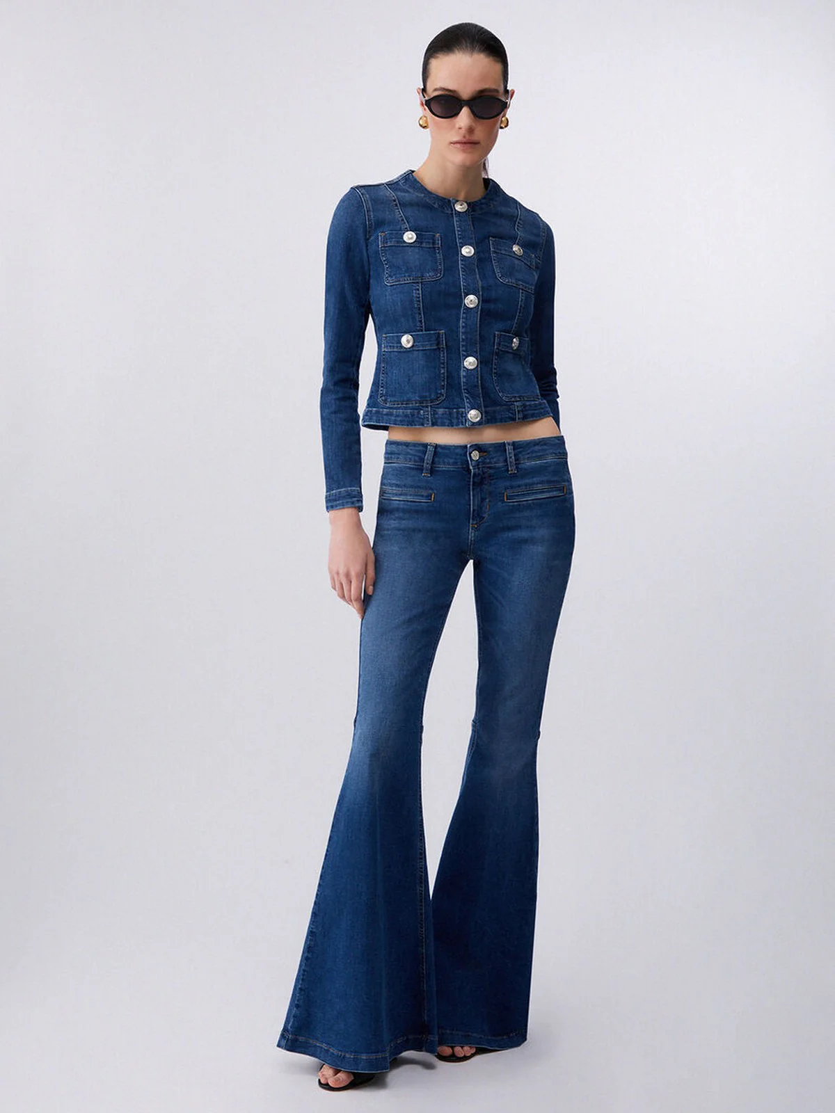 LIU JO BLUE DENIM Giubbino Donna UA6260D0275 78988 Den.Blue dk.buttons - Image 2
