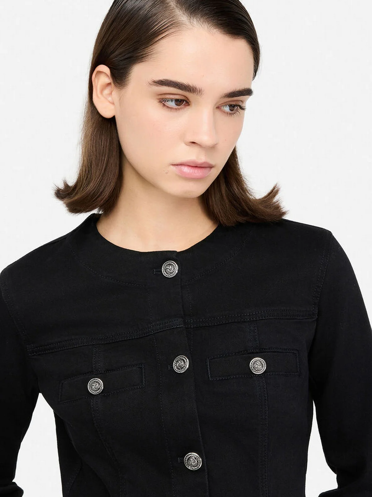 LIU JO BLUE DENIM Giubbino Donna  UF5154D0275 87411 Den.Black glamorous - Image 2