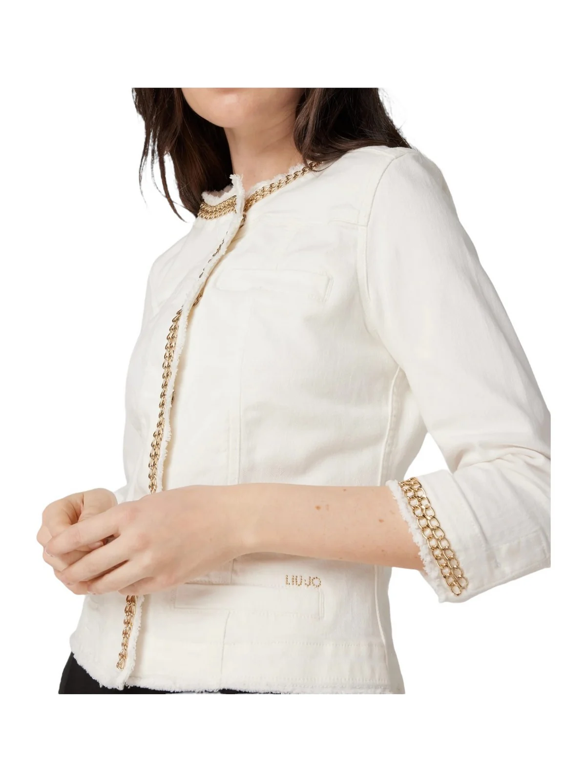 LIU JO BLUE DENIM Giubbino Donna  UXX039D4128 10701 Bianco - Image 2