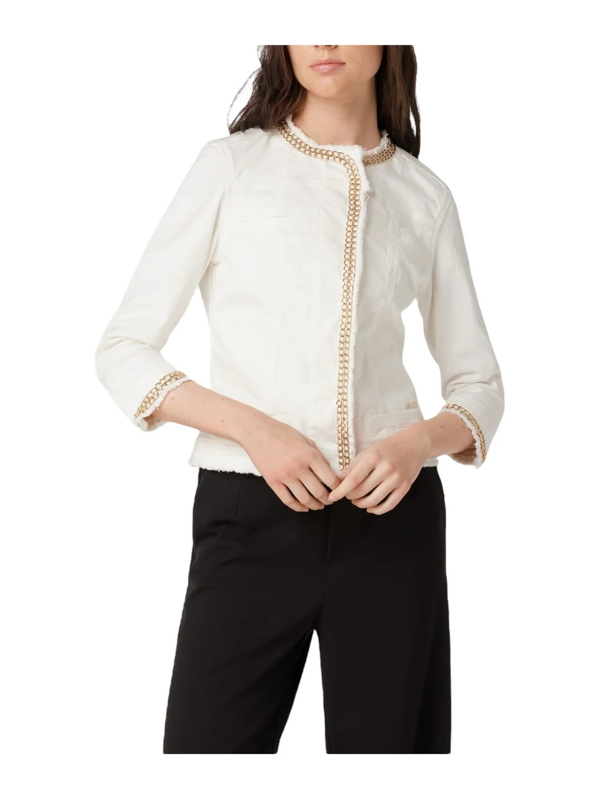 LIU JO BLUE DENIM Giubbino Donna  UXX039D4128 10701 Bianco - Image 3