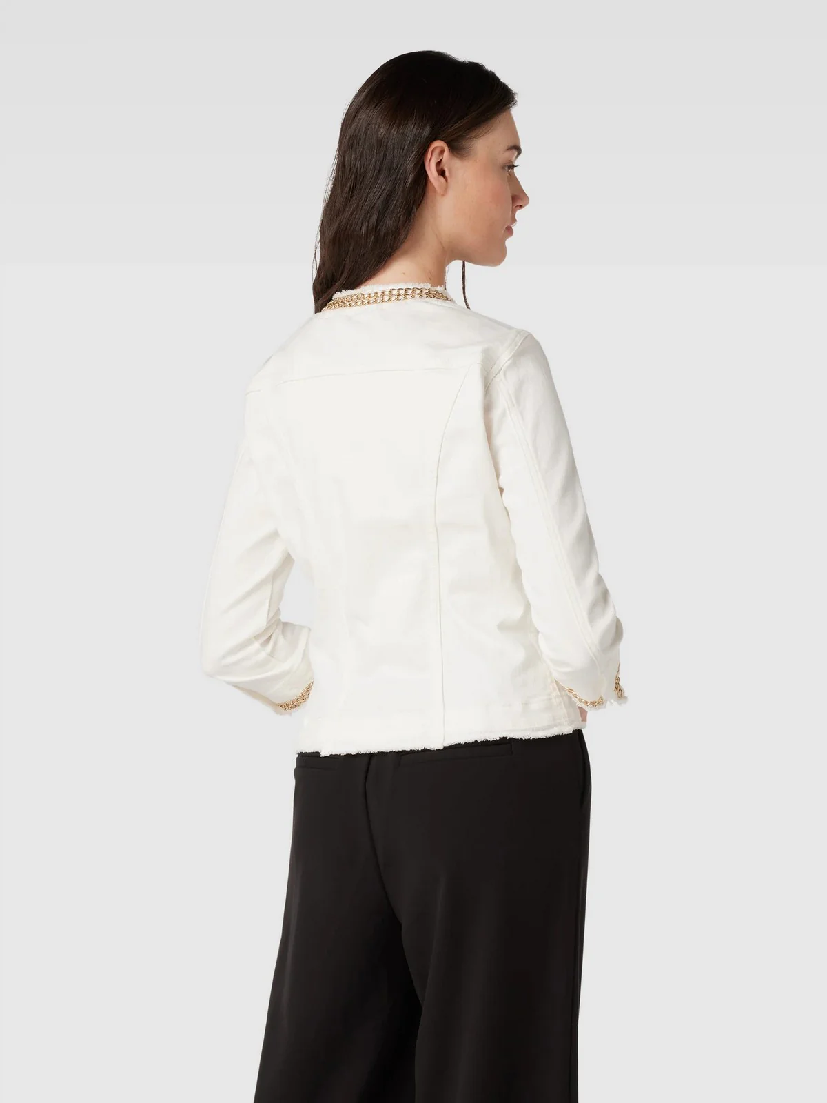 LIU JO BLUE DENIM Giubbino Donna  UXX039D4128 10701 Bianco - Image 4