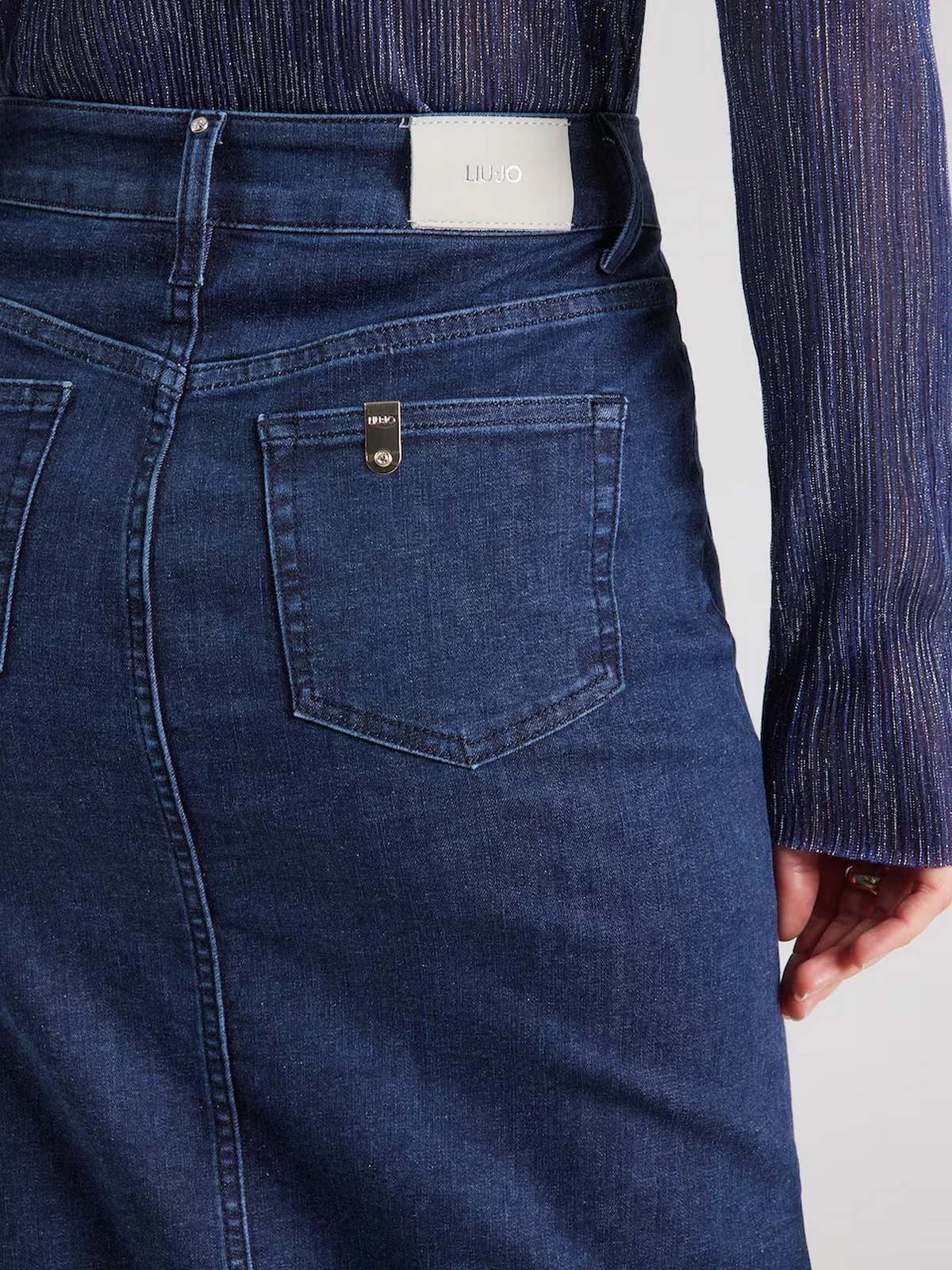 LIU JO BLUE DENIM Gonna Donna  UA5101D4925 78816 Blu - Image 3