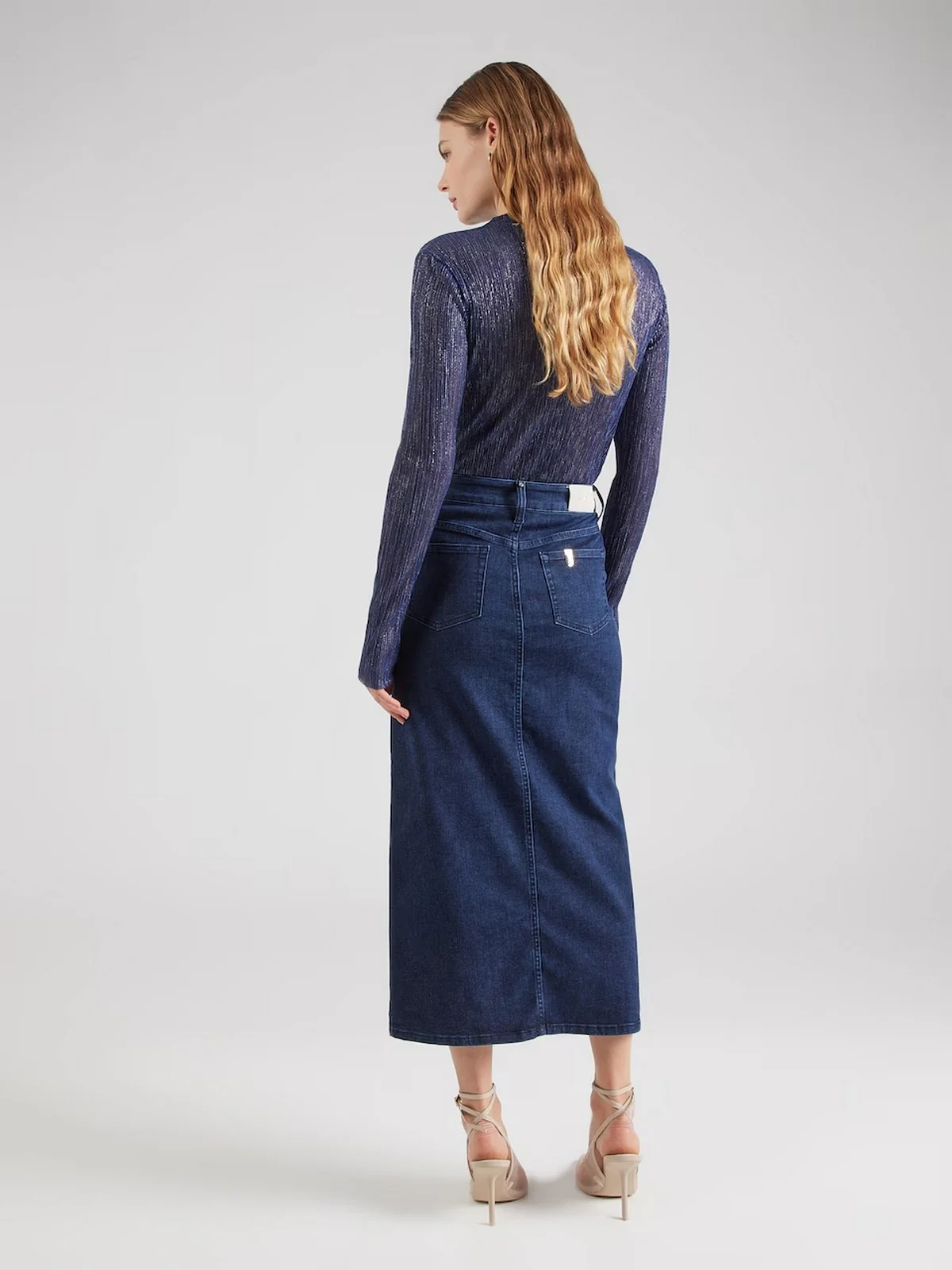 LIU JO BLUE DENIM Gonna Donna  UA5101D4925 78816 Blu - Image 4
