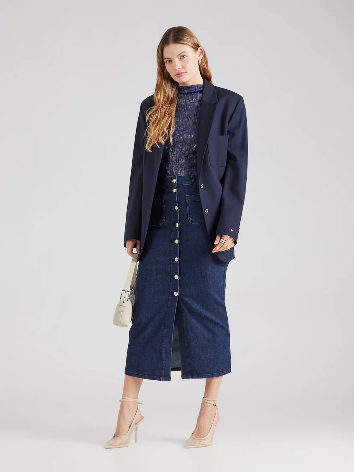 LIU JO BLUE DENIM Gonna Donna  UA5101D4925 78816 Blu - Image 5