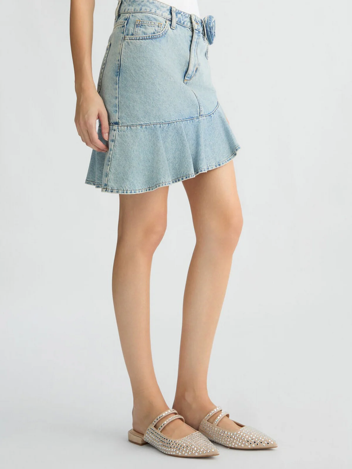 LIU JO BLUE DENIM Gonna Donna  UA5104D0239 78817 Blu - Image 5