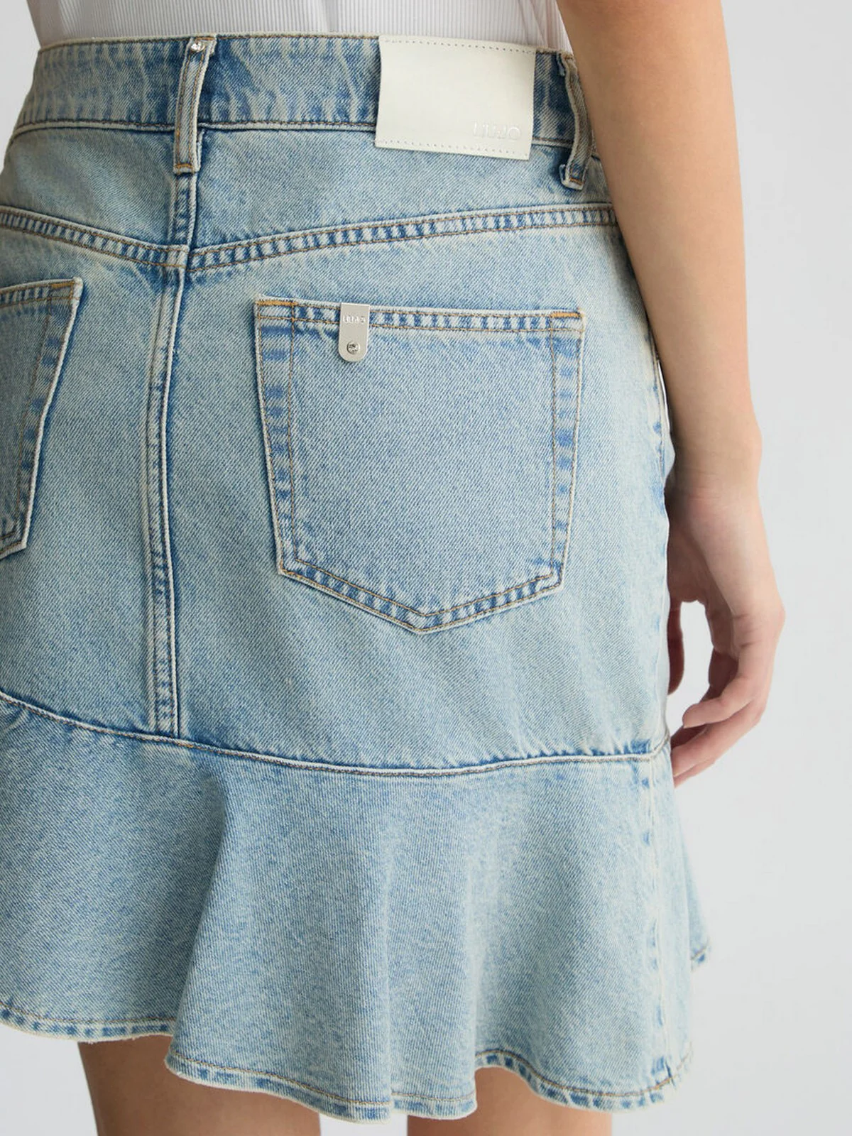 LIU JO BLUE DENIM Gonna Donna  UA5104D0239 78817 Blu - Image 6