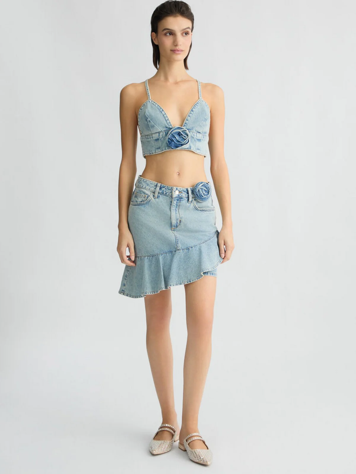 LIU JO BLUE DENIM Gonna Donna  UA5104D0239 78817 Blu - Image 7