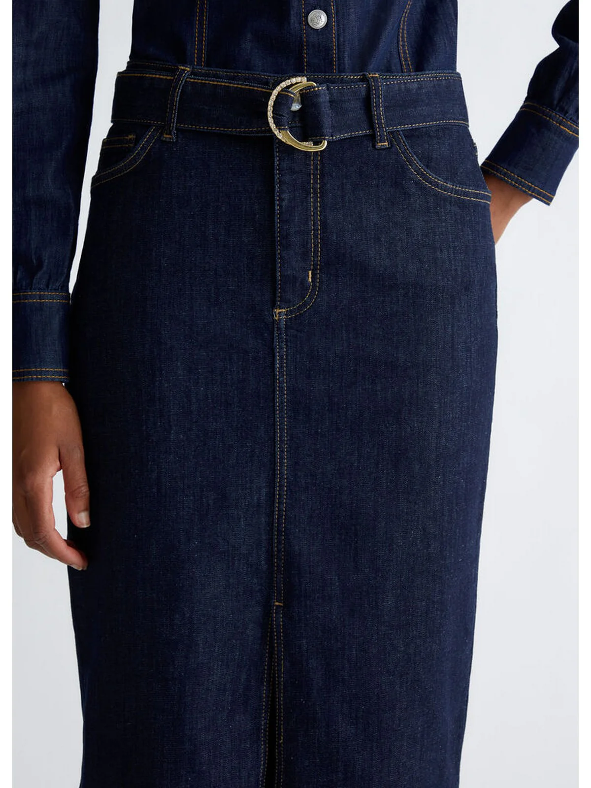 LIU JO BLUE DENIM Gonna Donna  UF4199D4925 77000 Blu - Image 3